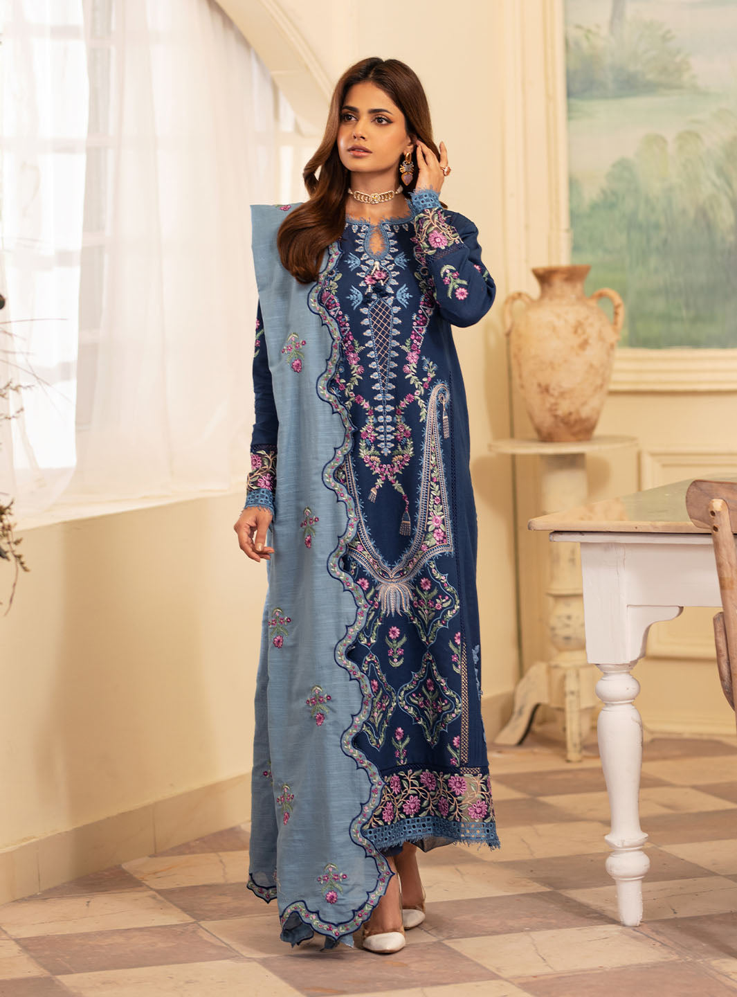 Roheenaz | Meraki Winter Collection | Skylar by Roheenaz - Designer Dress - Type: Ladies Clothes - Available at Libayah - 100% Original