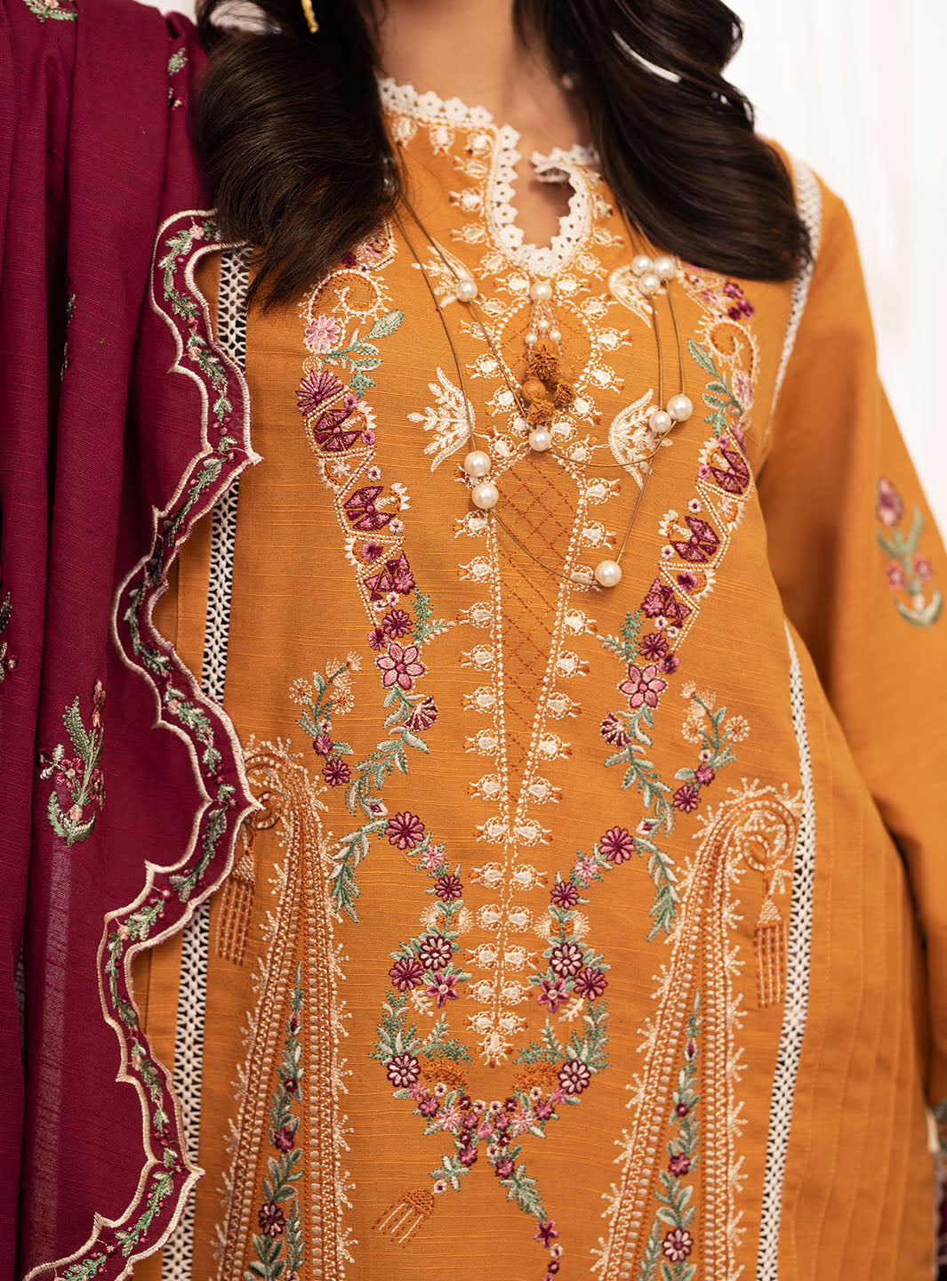 Roheenaz | Meraki Winter Collection | Saffron by Roheenaz - Designer Dress - Type: Ladies Clothes - Available at Libayah - 100% Original