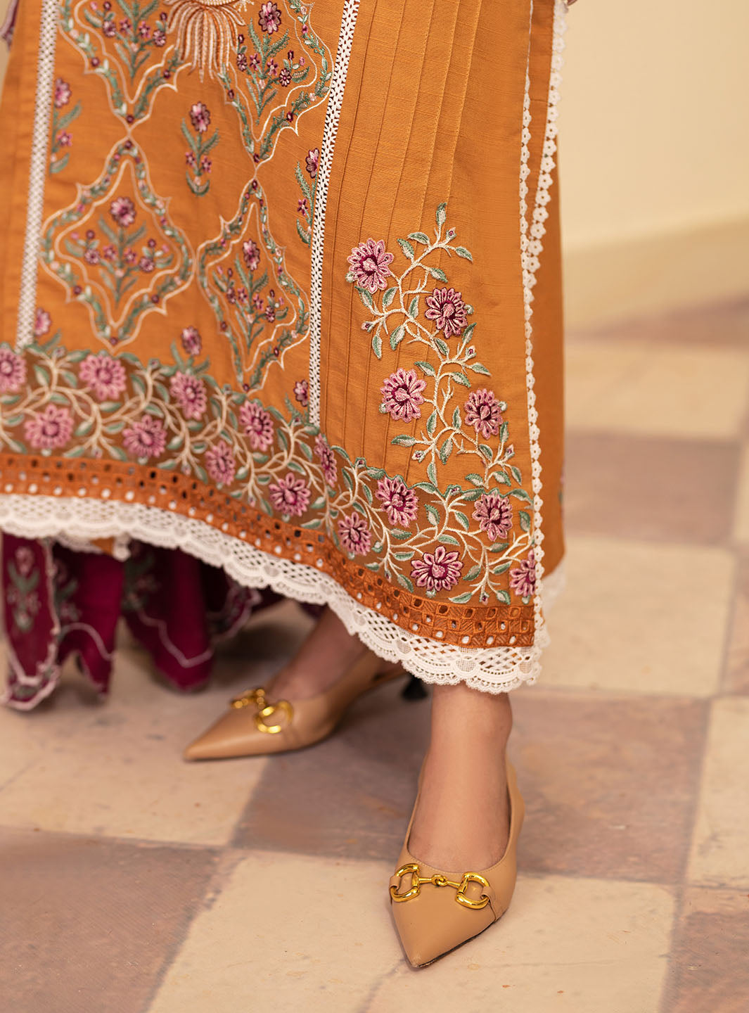 Roheenaz | Meraki Winter Collection | Saffron by Roheenaz - Designer Dress - Type: Ladies Clothes - Available at Libayah - 100% Original