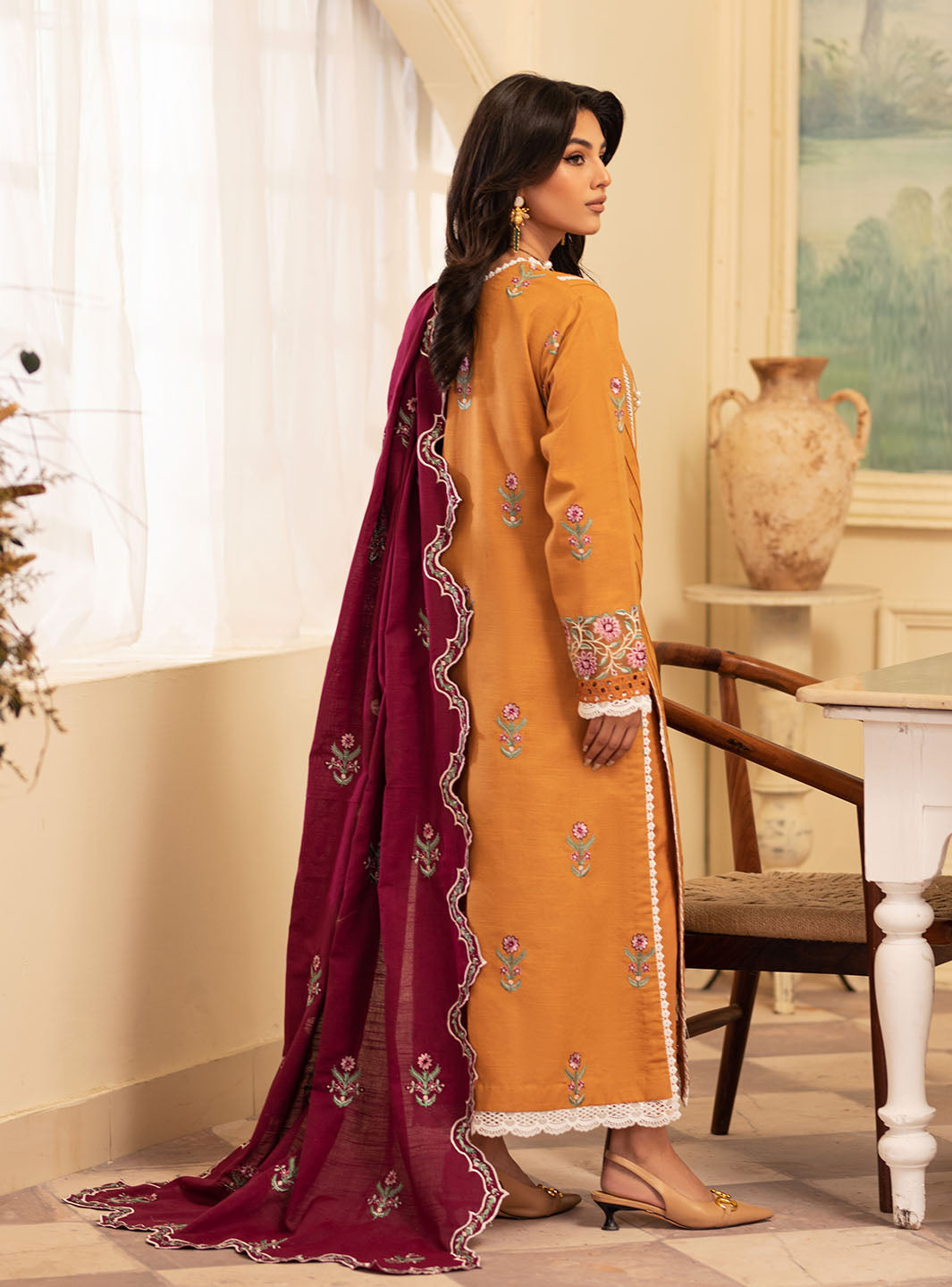 Roheenaz | Meraki Winter Collection | Saffron by Roheenaz - Designer Dress - Type: Ladies Clothes - Available at Libayah - 100% Original