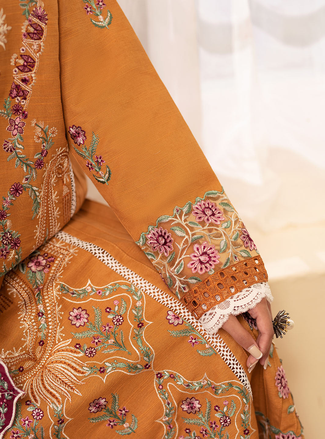 Roheenaz | Meraki Winter Collection | Saffron by Roheenaz - Designer Dress - Type: Ladies Clothes - Available at Libayah - 100% Original