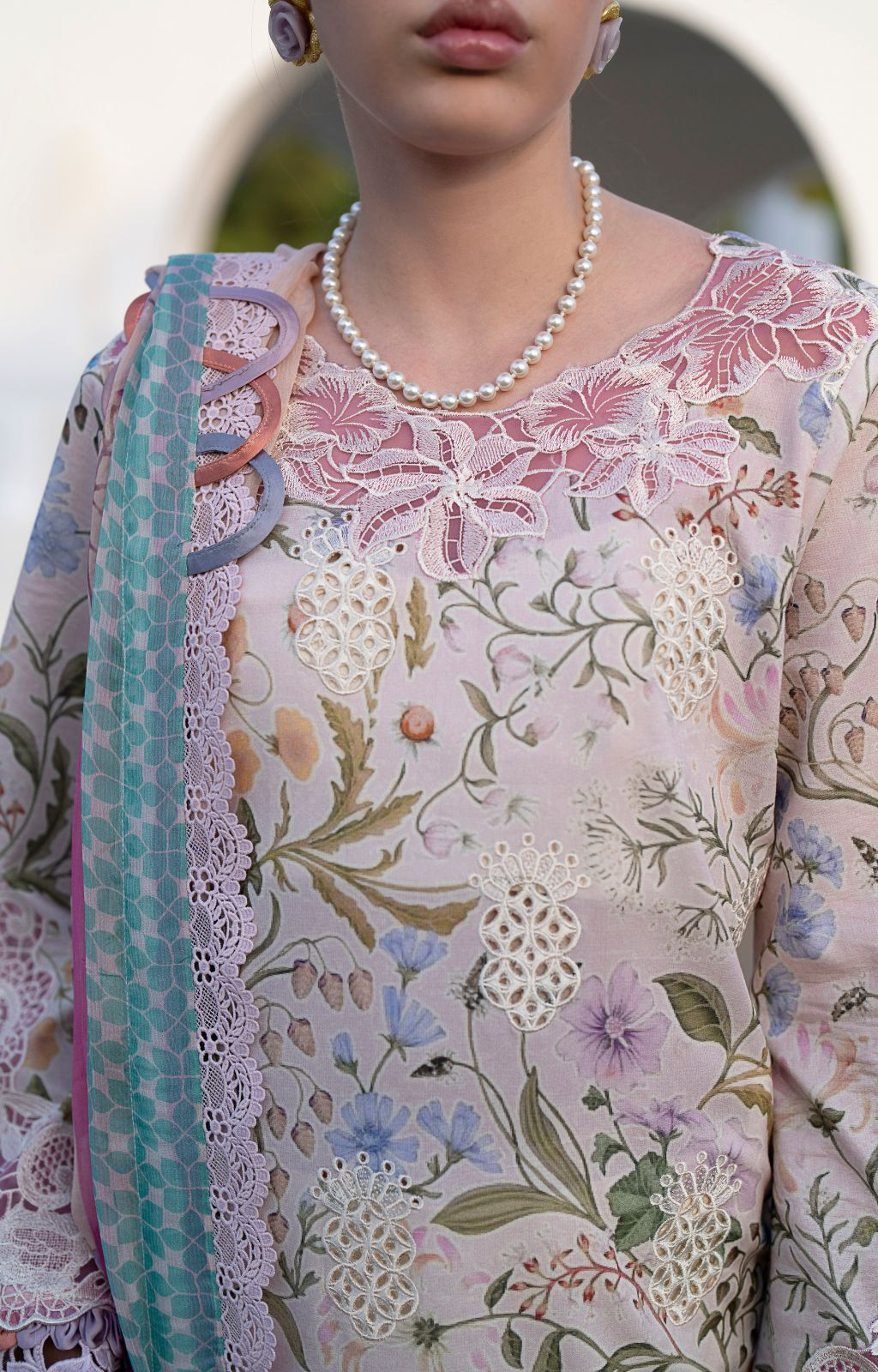 AJR Couture | Printakari Lawn 25 | Rose by AJR Couture - Designer Dress - Type: Ladies Clothes - Available at Libayah - 100% Original