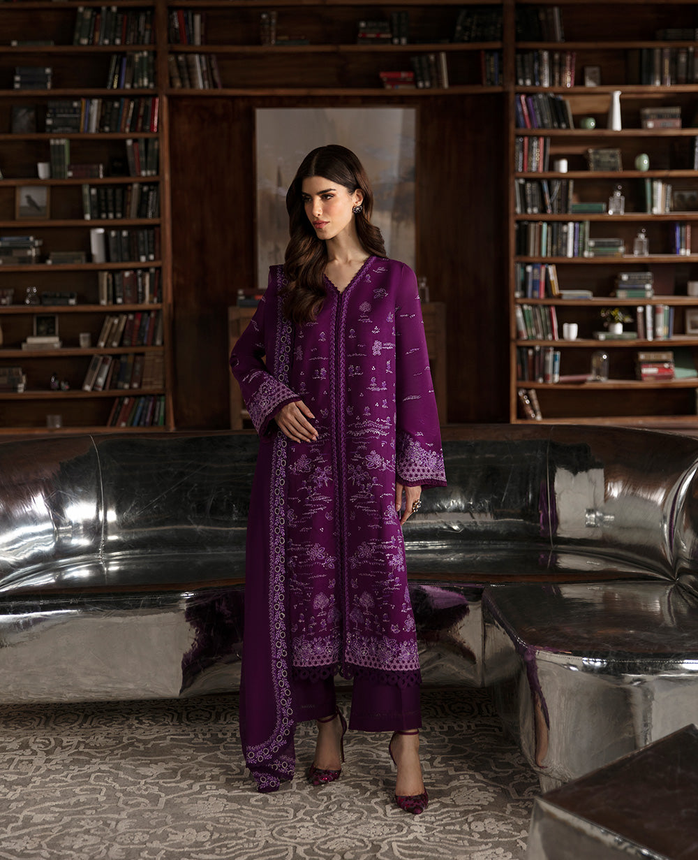 Republic Womenswear | Premium Pret 25 | RPP-06 (Prune de myrtille) by Republic Womenswear - Designer Dress - Type: Ladies Clothes - Available at Libayah - 100% Original