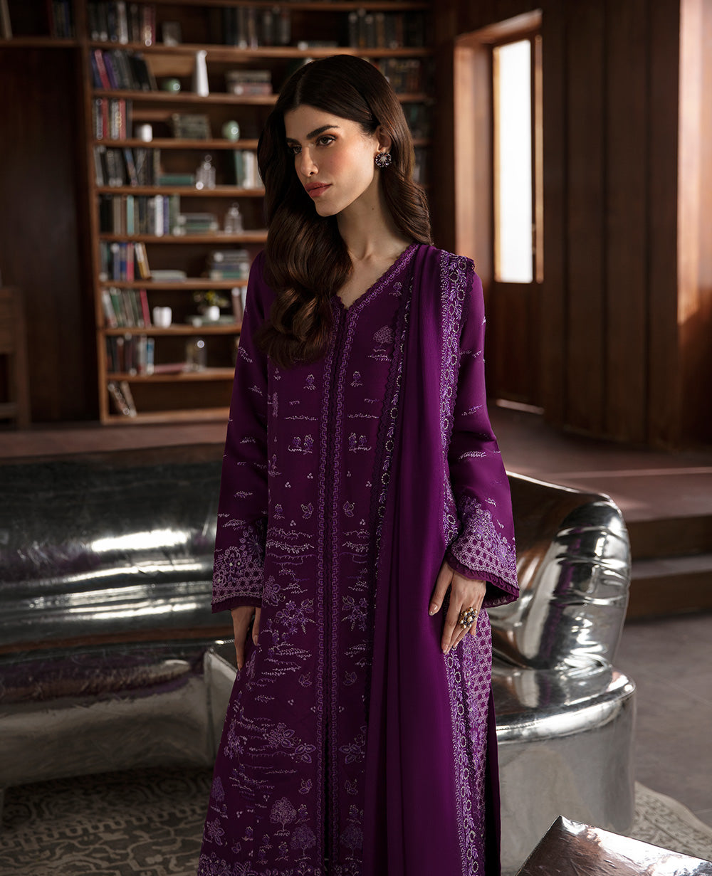 Republic Womenswear | Premium Pret 25 | RPP-06 (Prune de myrtille) by Republic Womenswear - Designer Dress - Type: Ladies Clothes - Available at Libayah - 100% Original