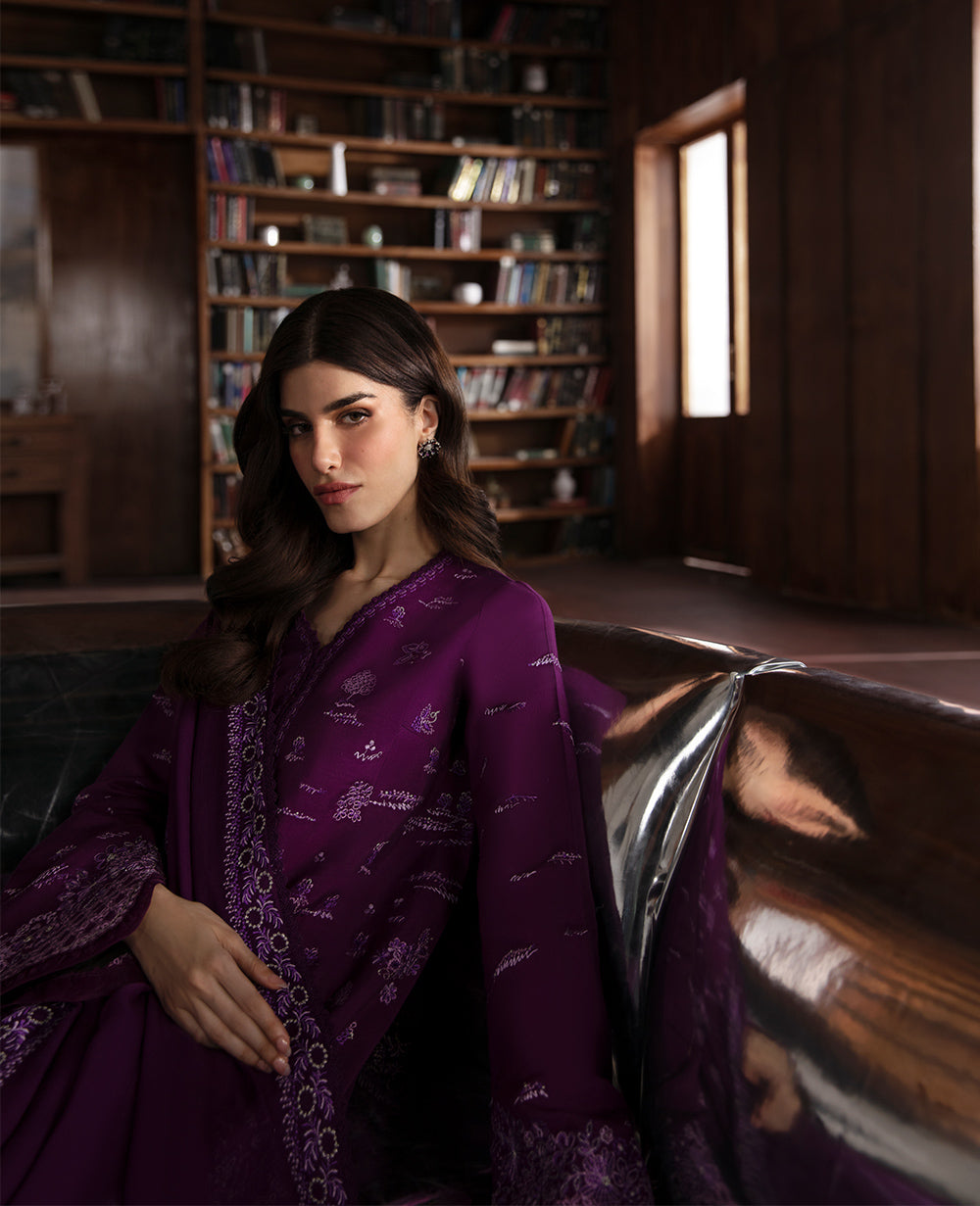 Republic Womenswear | Premium Pret 25 | RPP-06 (Prune de myrtille) by Republic Womenswear - Designer Dress - Type: Ladies Clothes - Available at Libayah - 100% Original