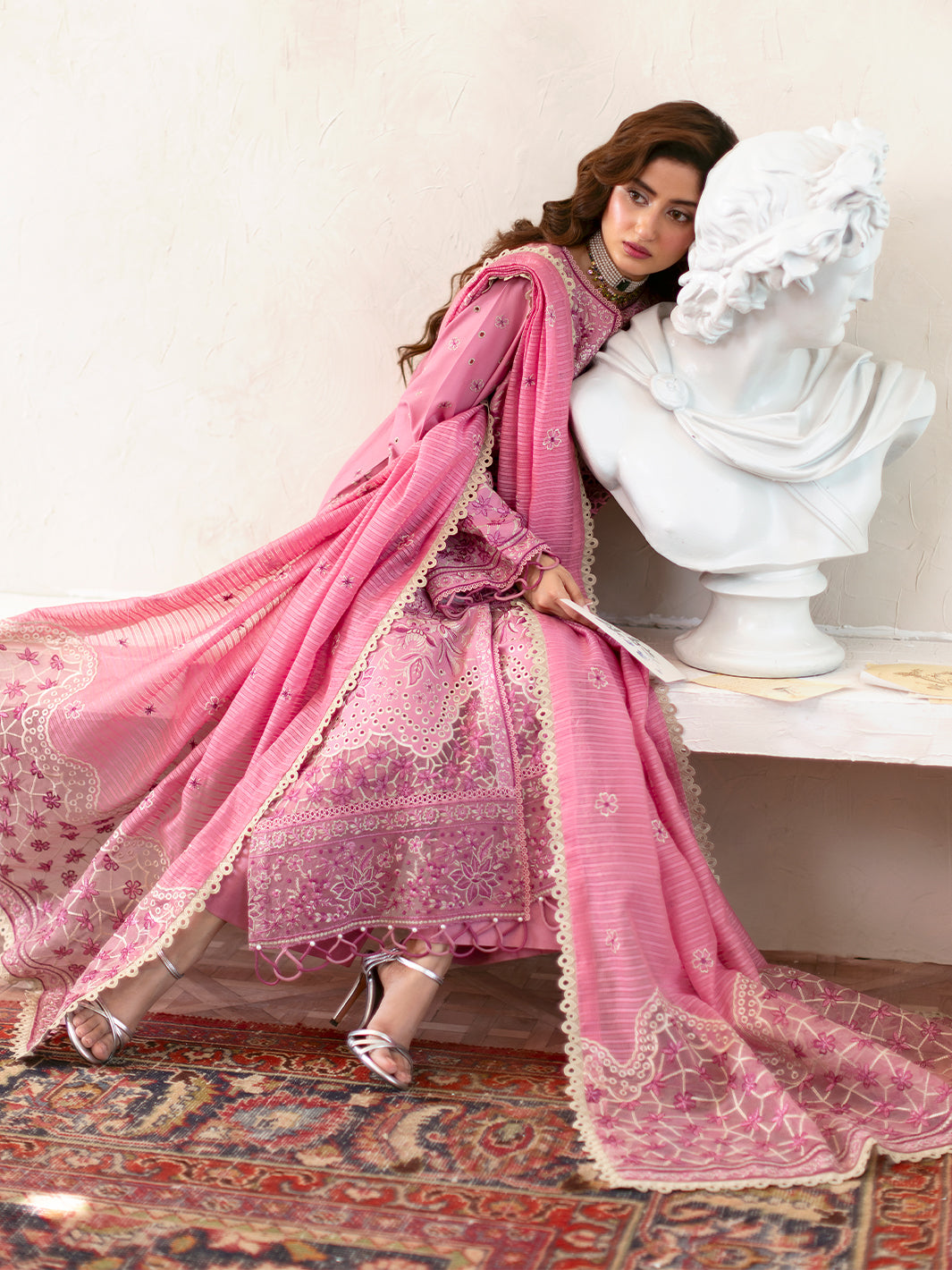 Mahnur | Sophie Luxury Lawn 25 | Raha by Mahnur - Designer Dress - Type: Ladies Clothes - Available at Libayah - 100% Original