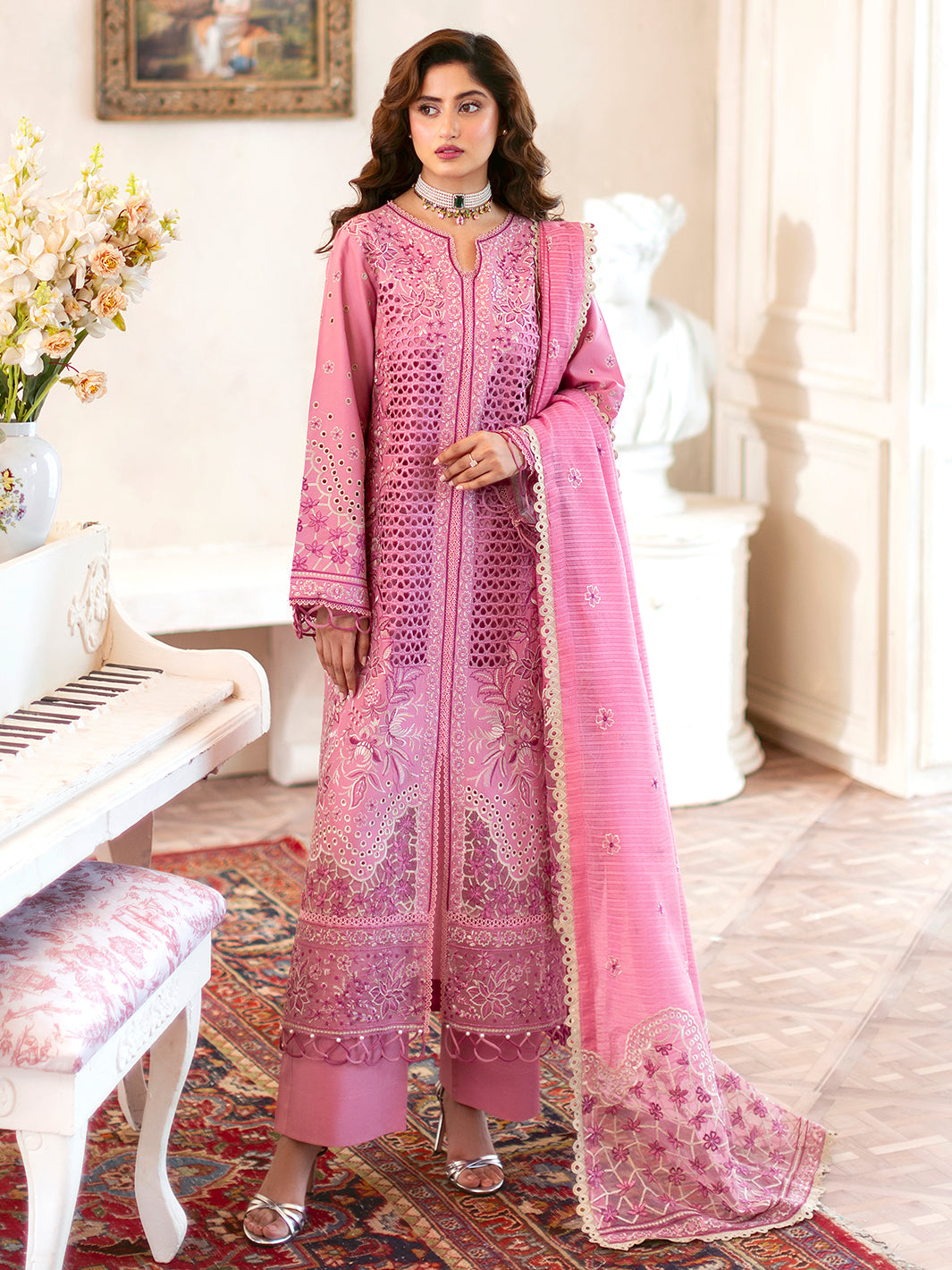 Mahnur | Sophie Luxury Lawn 25 | Raha by Mahnur - Designer Dress - Type: Ladies Clothes - Available at Libayah - 100% Original