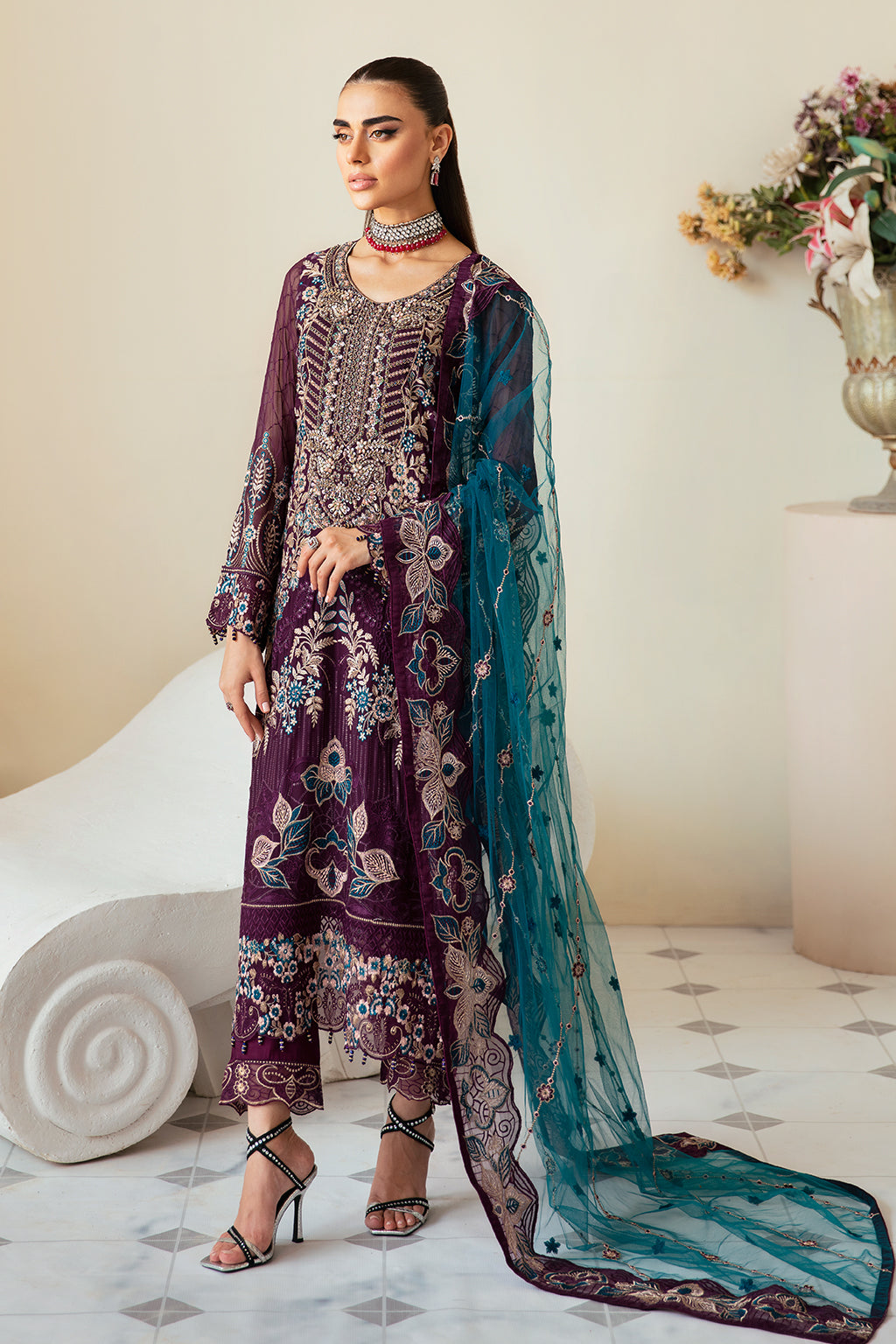 Ramsha | Dastoor Chiffon | P-102 by Ramsha - Designer Dress - Type: Ladies Clothes - Available at Libayah - 100% Original