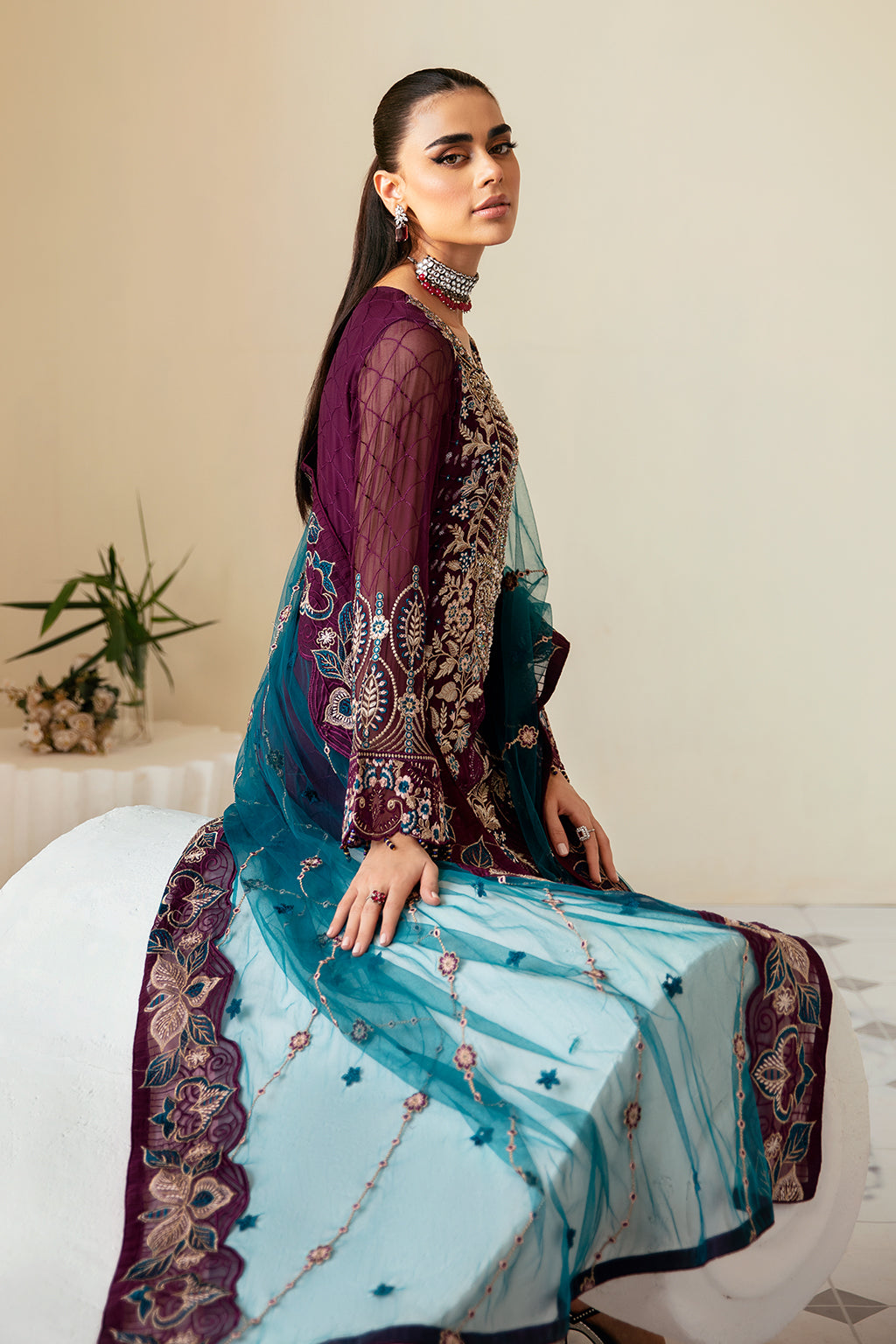 Ramsha | Dastoor Chiffon | P-102 by Ramsha - Designer Dress - Type: Ladies Clothes - Available at Libayah - 100% Original