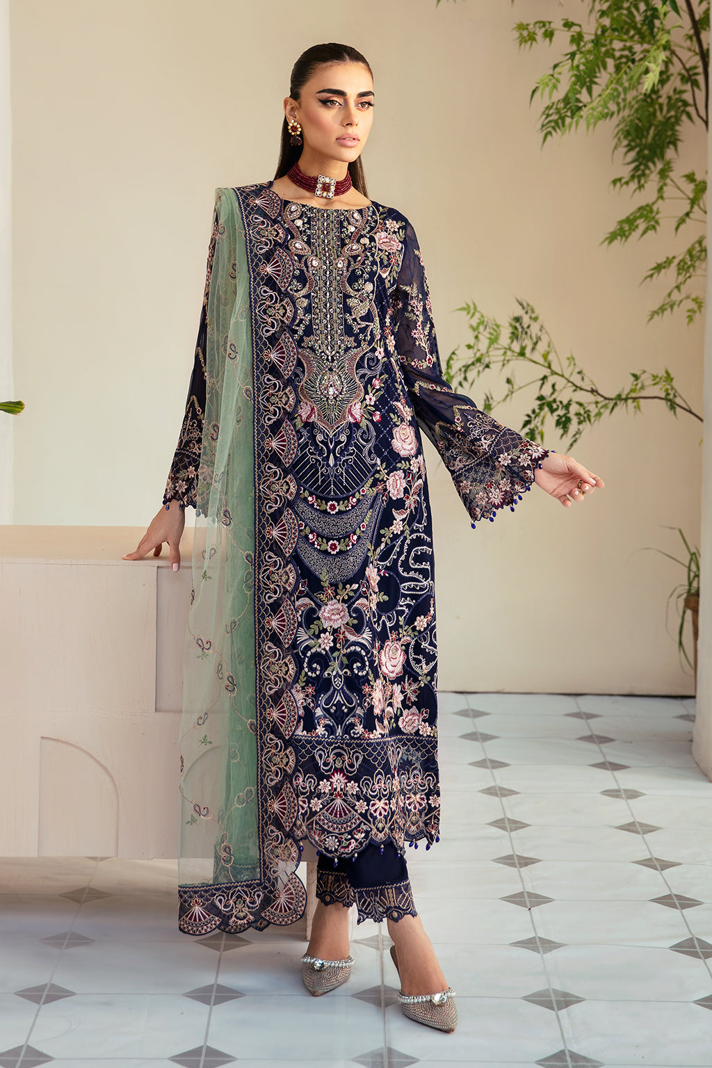 Ramsha | Dastoor Chiffon | P-110 by Ramsha - Designer Dress - Type: Ladies Clothes - Available at Libayah - 100% Original
