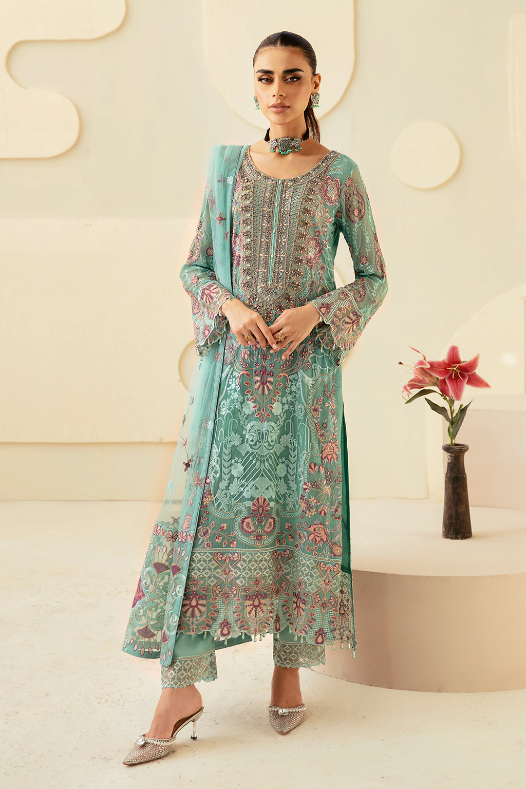 Ramsha | Dastoor Chiffon | P-107 by Ramsha - Designer Dress - Type: Ladies Clothes - Available at Libayah - 100% Original