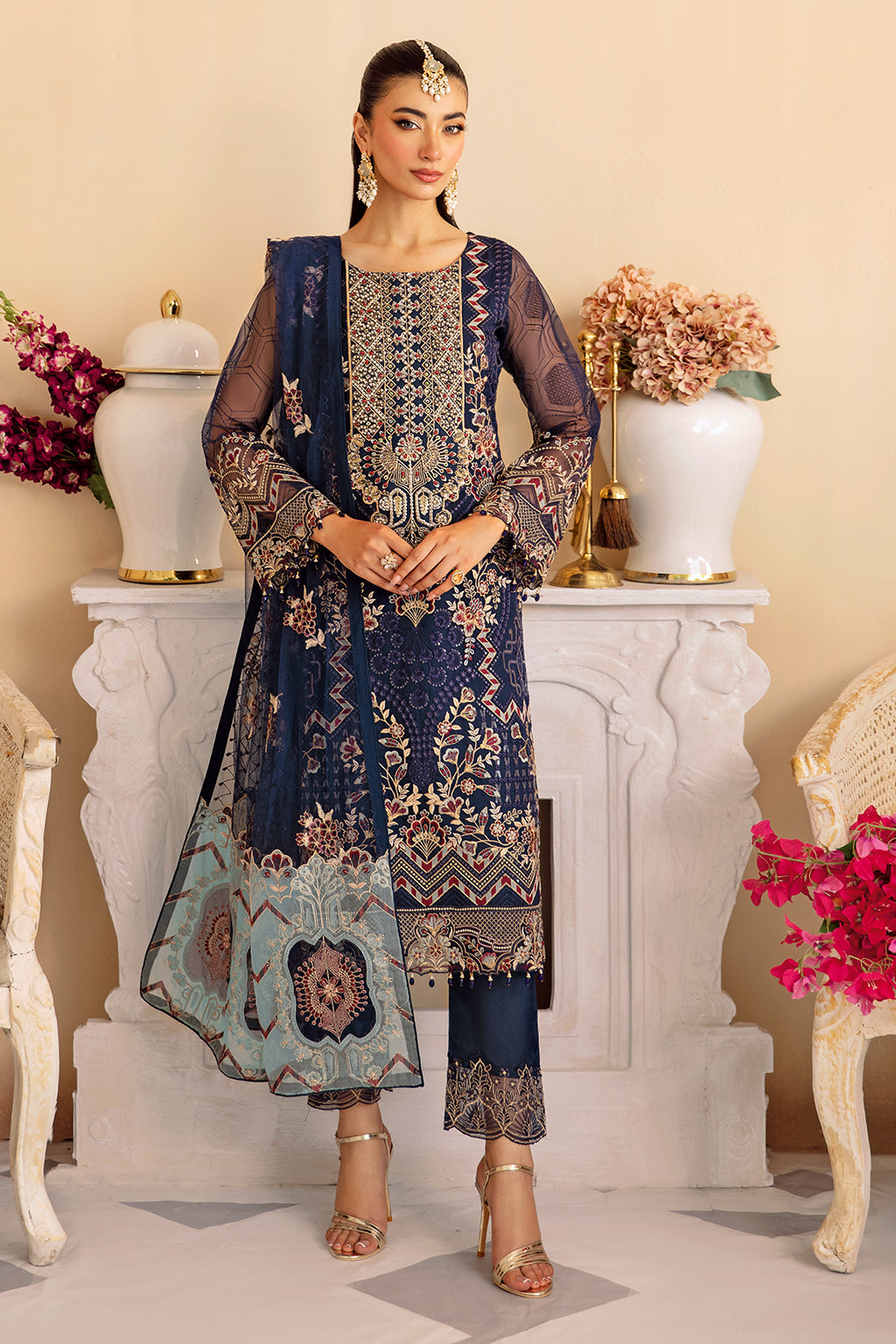 Ramsha | Minhal Organza Collection |  M-1209 by Ramsha - Designer Dress - Type: Ladies Clothes - Available at Libayah - 100% Original
