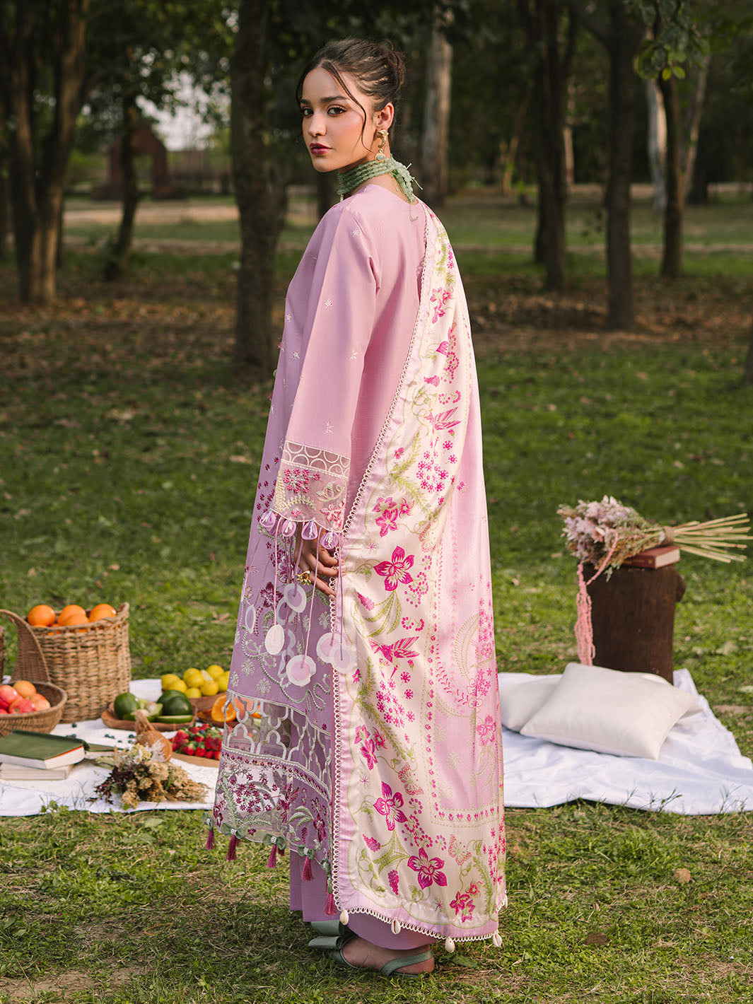 Mahnur | Dahlia Luxury Lawn 25 | Rosa by Mahnur - Designer Dress - Type: Ladies Clothes - Available at Libayah - 100% Original