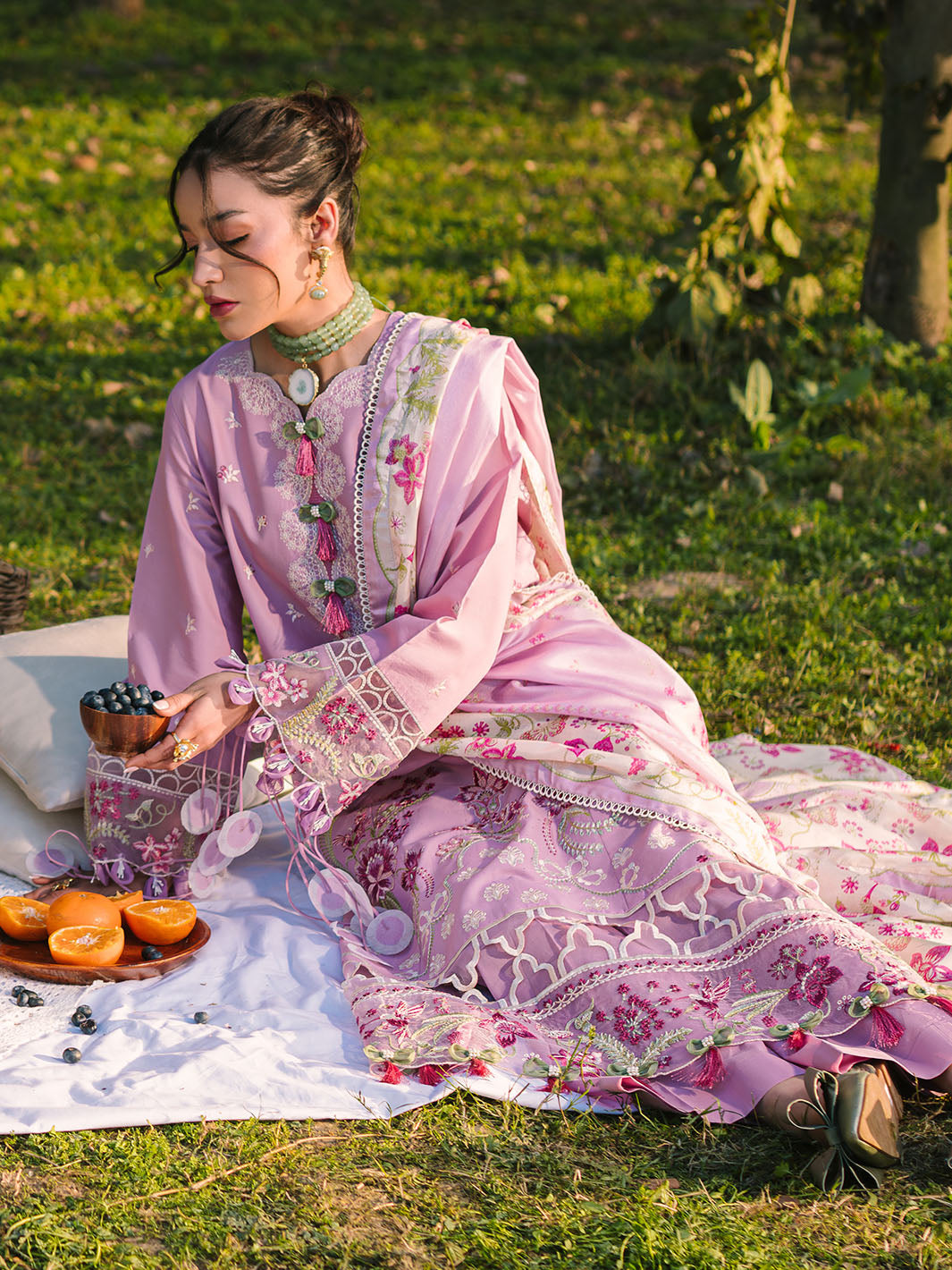 Mahnur | Dahlia Luxury Lawn 25 | Rosa by Mahnur - Designer Dress - Type: Ladies Clothes - Available at Libayah - 100% Original