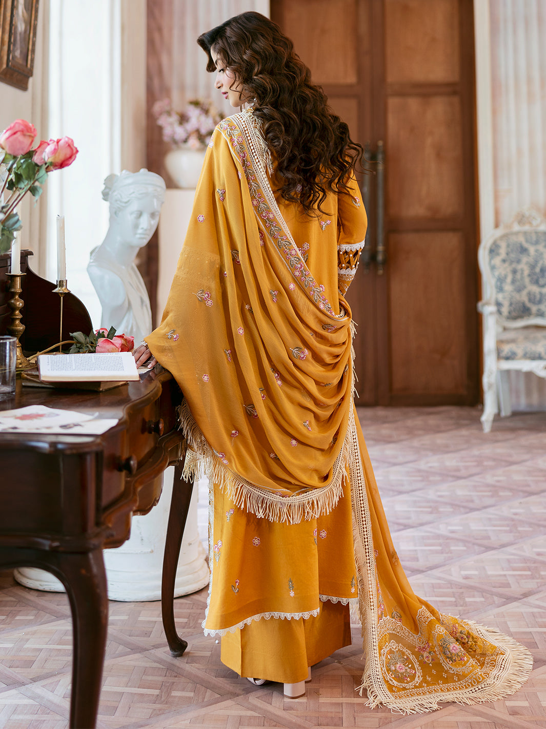 Mahnur | Sophie Luxury Lawn 25 | Rosy by Mahnur - Designer Dress - Type: Ladies Clothes - Available at Libayah - 100% Original
