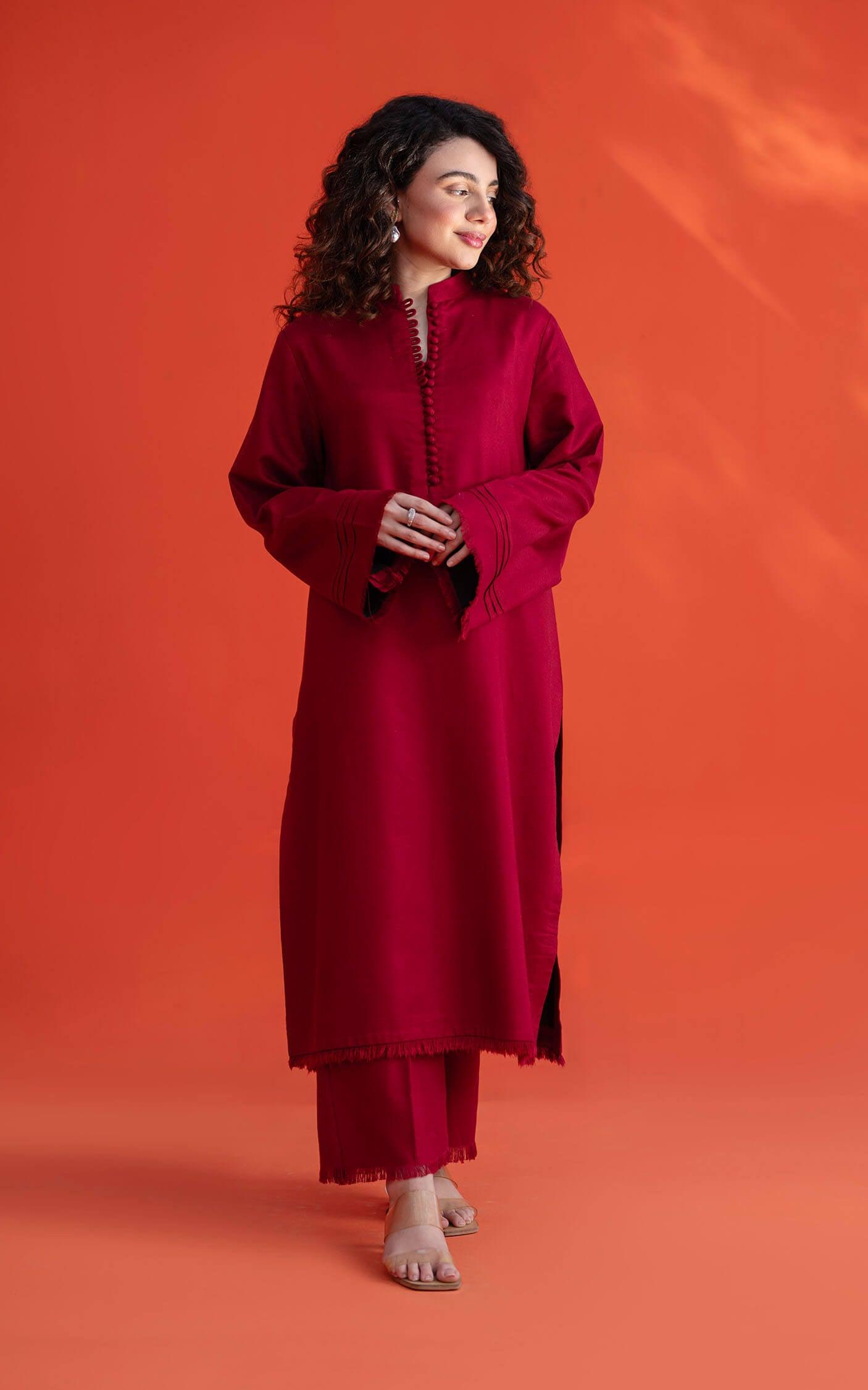 Asifa and Nabeel | Basic Pret 24 | Rouge by Asifa and Nabeel - Designer Dress - Type: Ladies Clothes - Available at Libayah - 100% Original
