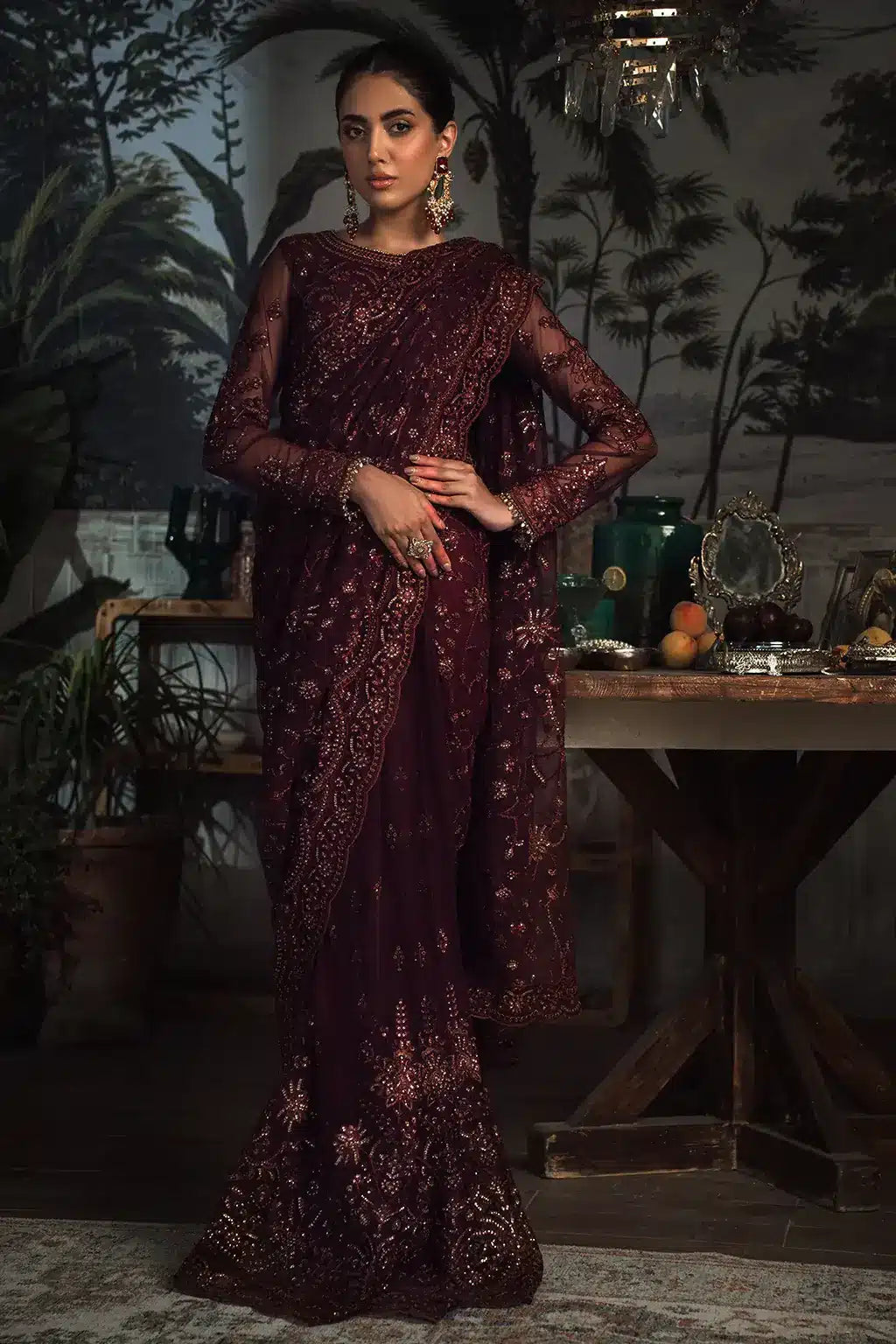 Zarif | LA ROSELLA Formals | ZLR 06 CARMINE by Zarif - Designer Dress - Type: Ladies Clothes - Available at Libayah - 100% Original