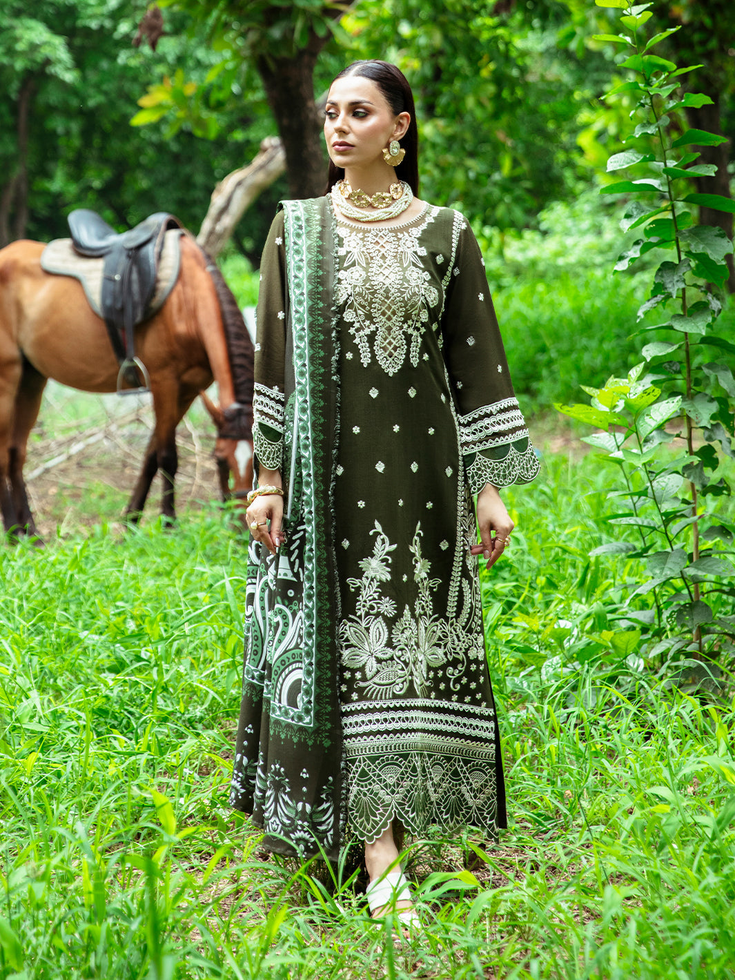 Mahnur | Hazel Winter 24 | SAGE by Mahnur - Designer Dress - Type: Luxury - Available at Libayah - 100% Original