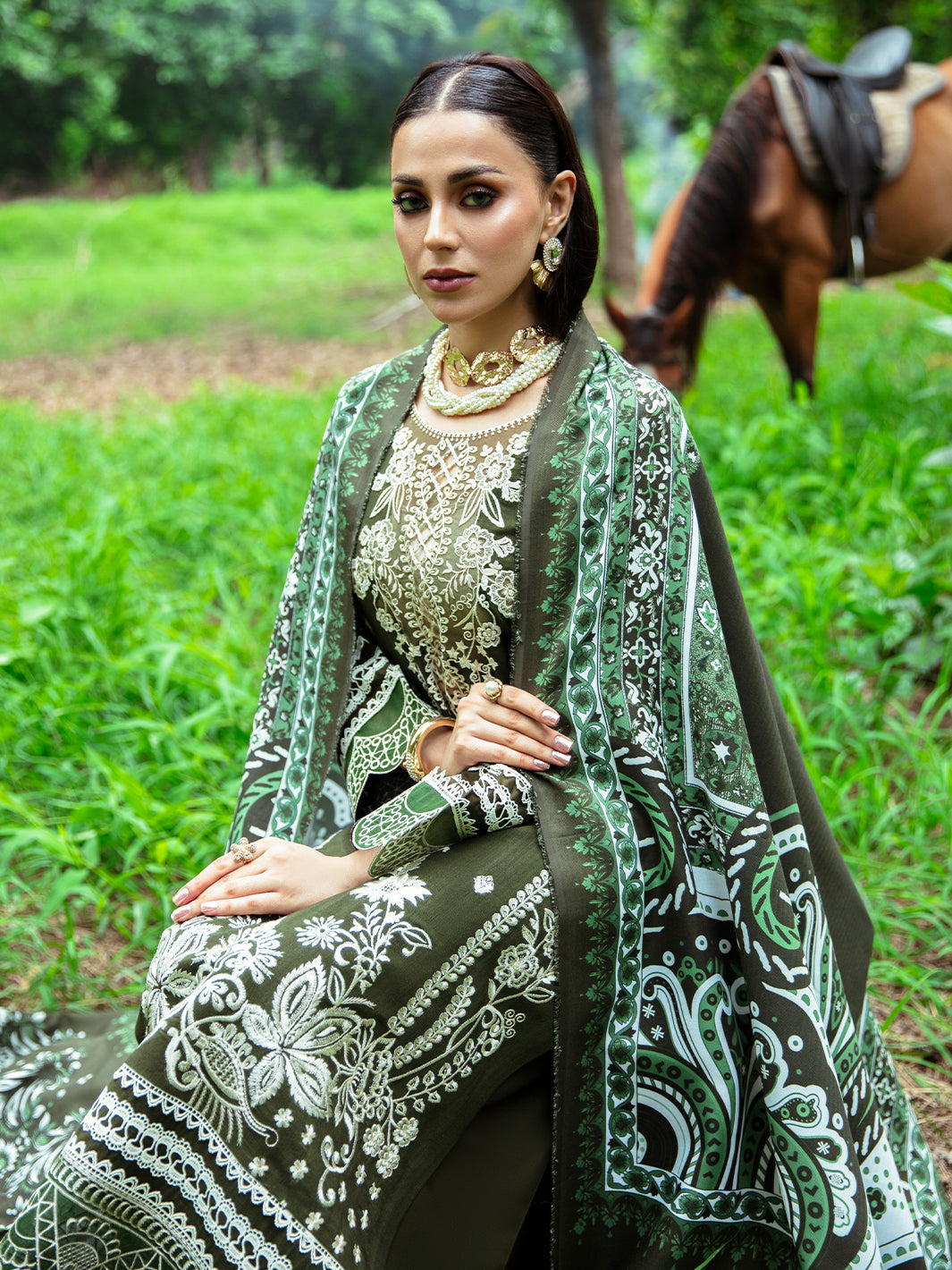 Mahnur | Hazel Winter 24 | SAGE by Mahnur - Designer Dress - Type: Luxury - Available at Libayah - 100% Original