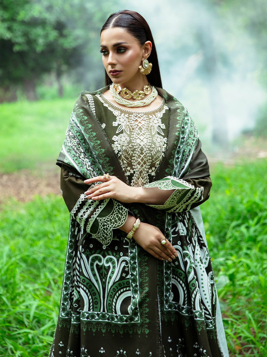 Mahnur | Hazel Winter 24 | SAGE by Mahnur - Designer Dress - Type: Luxury - Available at Libayah - 100% Original