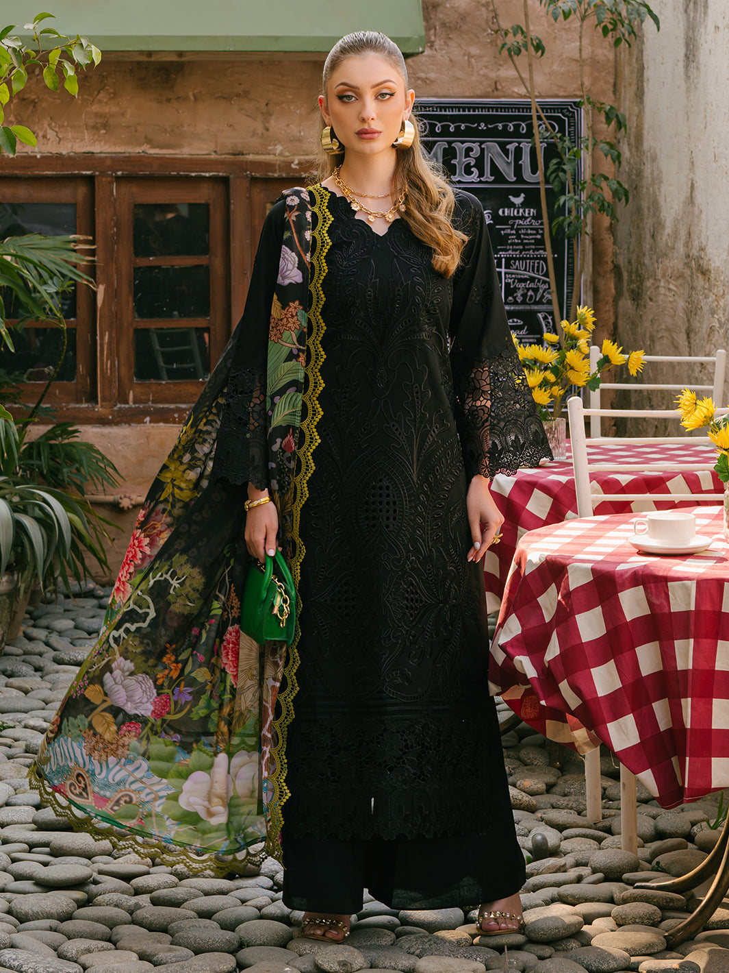 Mahnur | Mahrukh Eid Edit 24 | ROYAL BLACK by Mahnur - Designer Dress - Type: Ladies Clothes - Available at Libayah - 100% Original