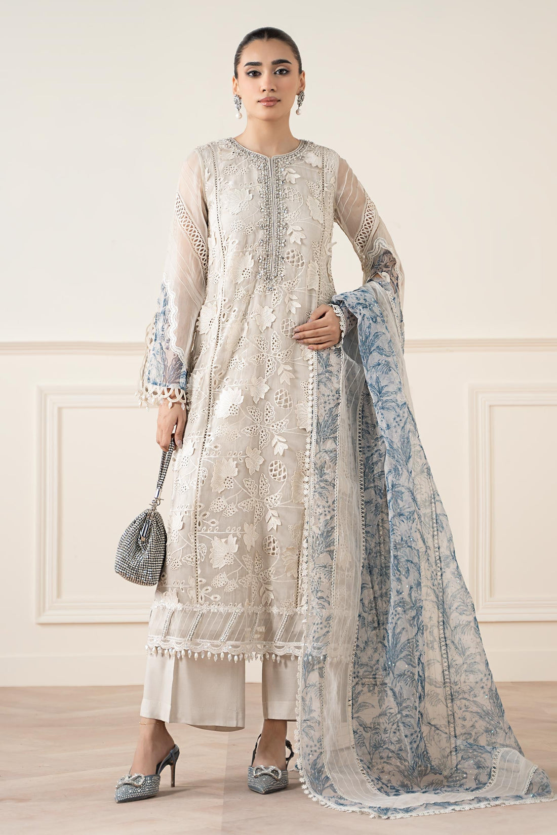 Maria B | Pre Fall 25 | Organza Suit 05 by Maria B - Designer Dress  - Type : Ladies Clothes - Available at Libayah - 100% Original 