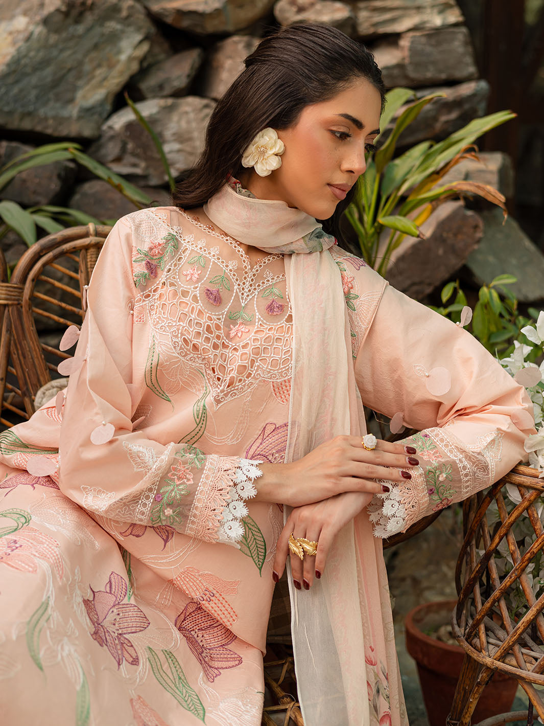 Parishay | Shangrila Luxury Lawn | SHR - 06 by Parishay - Designer Dress - Type: Ladies Clothes - Available at Libayah - 100% Original