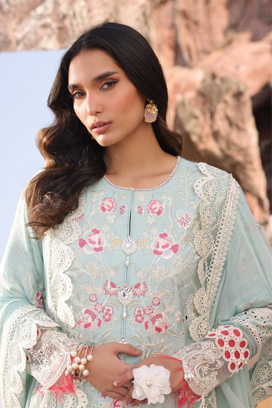 Imrozia Premium | Hania Luxury Lawn 25 | SL 76 A Aidan by Imrozia Premium - Designer Dress - Type: Ladies Clothes - Available at Libayah - 100% Original