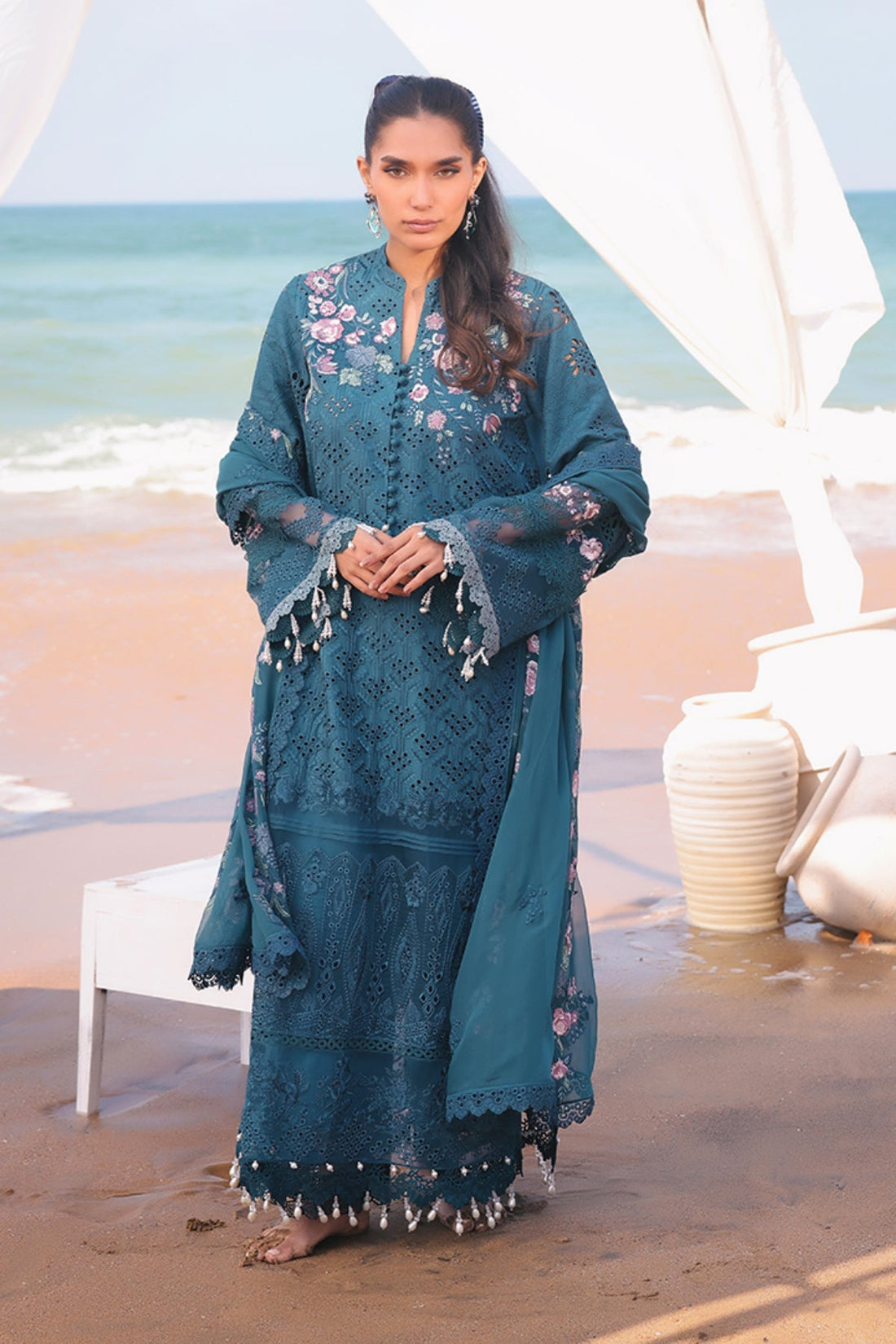 Imrozia Premium | Hania Luxury Lawn 25 | SL 86 Mirha by Imrozia Premium - Designer Dress - Type: Ladies Clothes - Available at Libayah - 100% Original