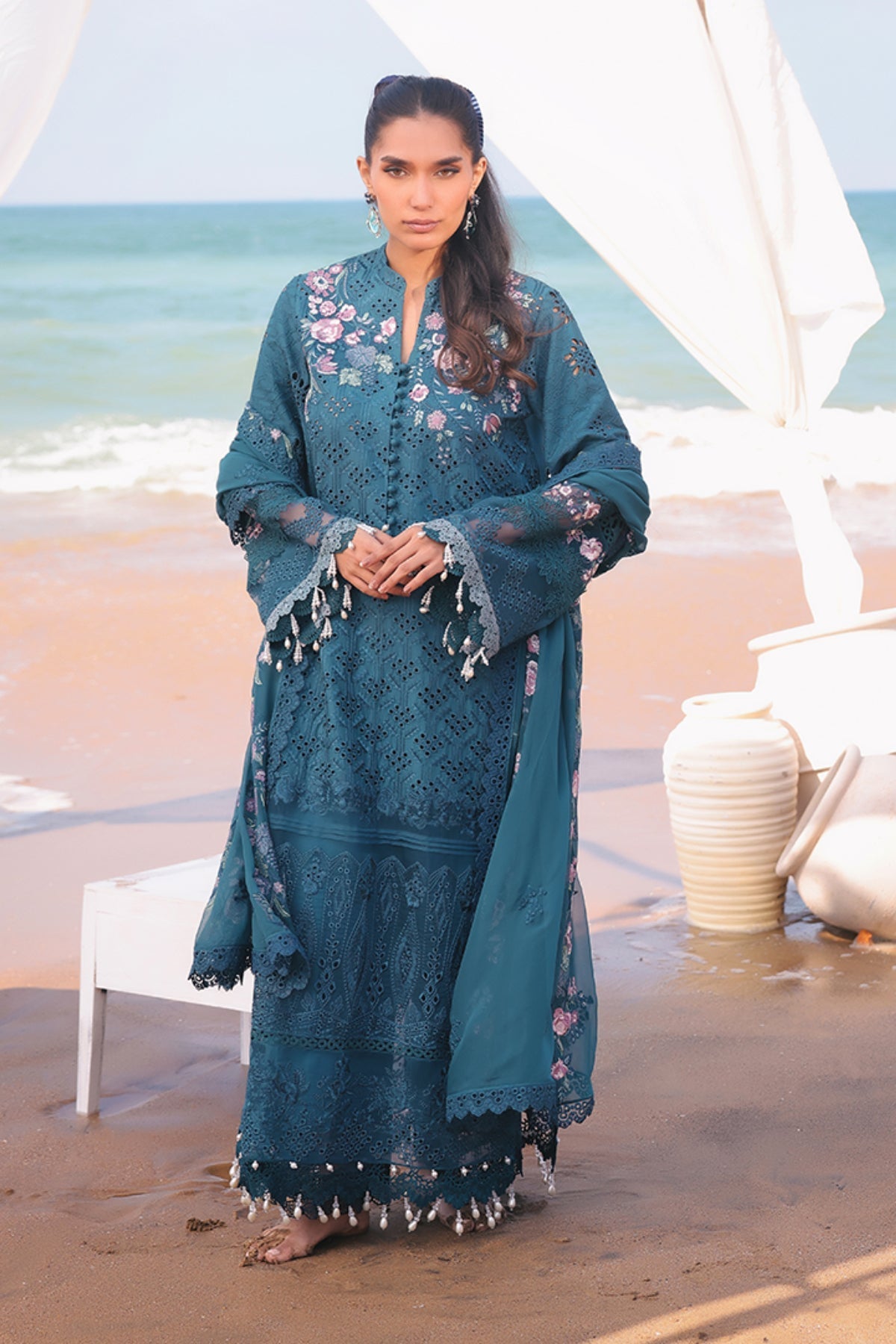 Imrozia Premium | Hania Luxury Lawn 25 | SL 86 Mirha by Imrozia Premium - Designer Dress - Type: Ladies Clothes - Available at Libayah - 100% Original
