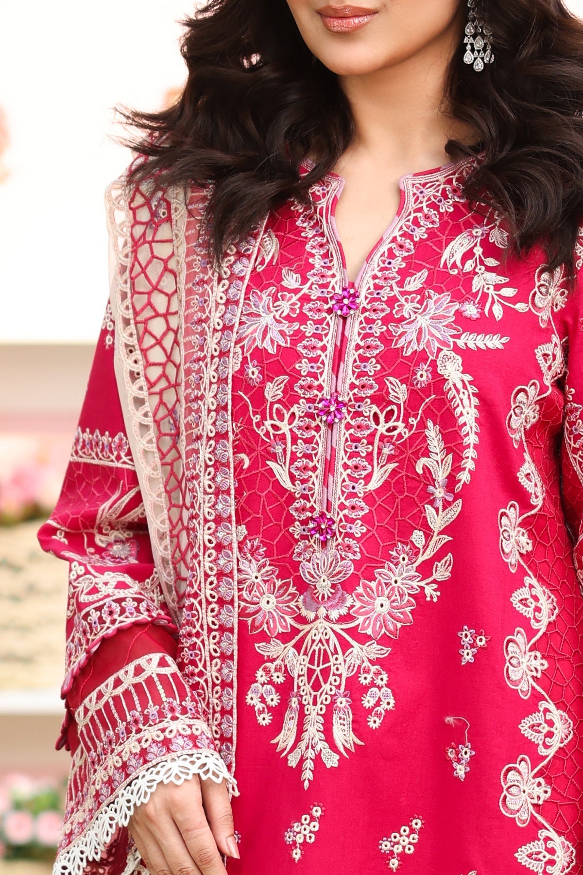 Imrozia Premium | Hayam Luxury Lawn 25 | SL 90 BASMA by Imrozia Premium - Designer Dress - Type: Ladies Clothes - Available at Libayah - 100% Original