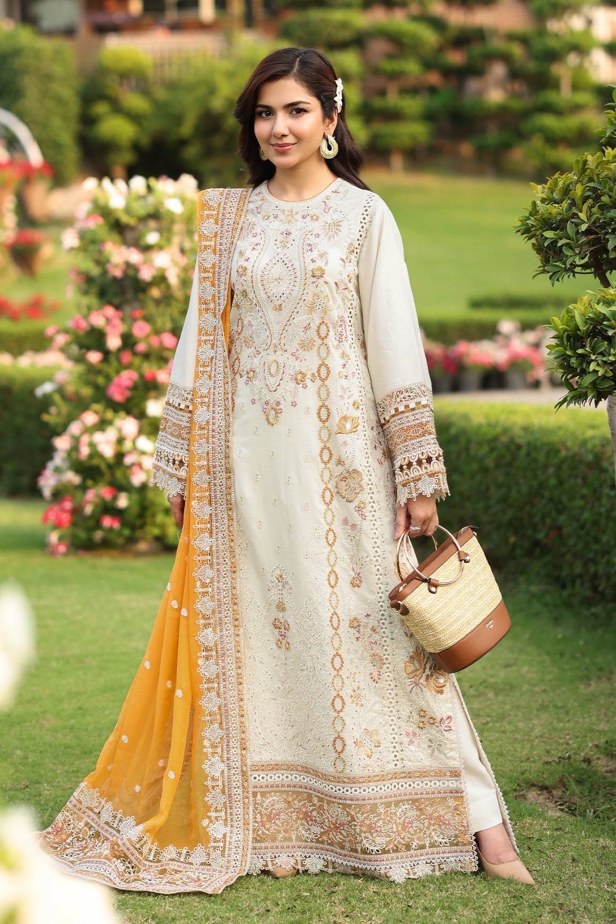 Imrozia Premium | Hayam Luxury Lawn 25 | SL 91 LULU by Imrozia Premium - Designer Dress - Type: Ladies Clothes - Available at Libayah - 100% Original