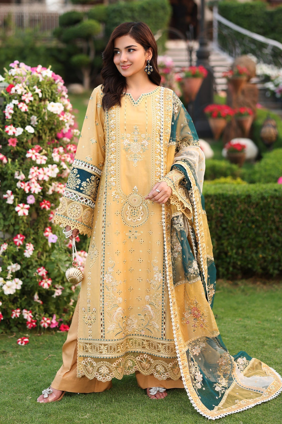 Imrozia Premium | Hayam Luxury Lawn 25 | SL 92 SHAKIRA by Imrozia Premium - Designer Dress - Type: Ladies Clothes - Available at Libayah - 100% Original