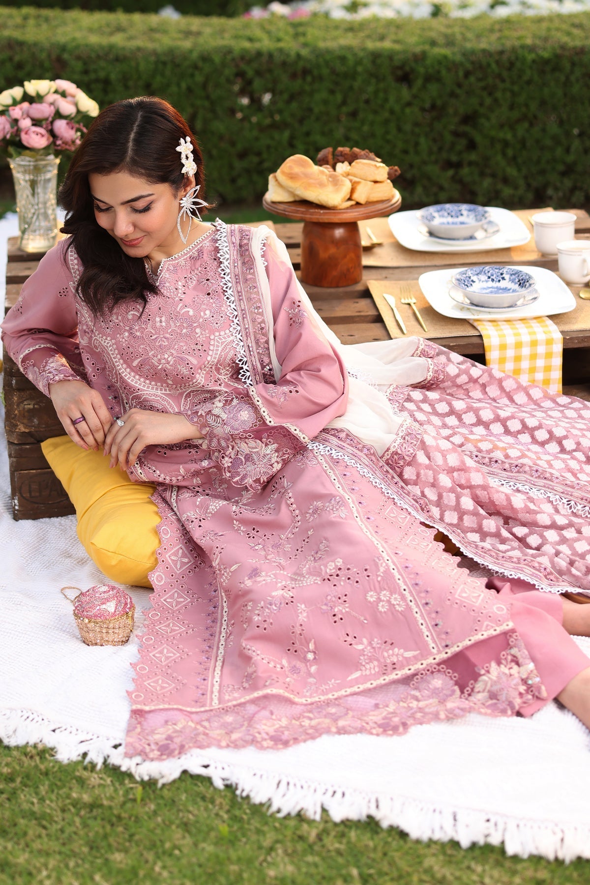 Imrozia Premium | Hayam Luxury Lawn 25 | SL 93 ISRA by Imrozia Premium - Designer Dress - Type: Ladies Clothes - Available at Libayah - 100% Original