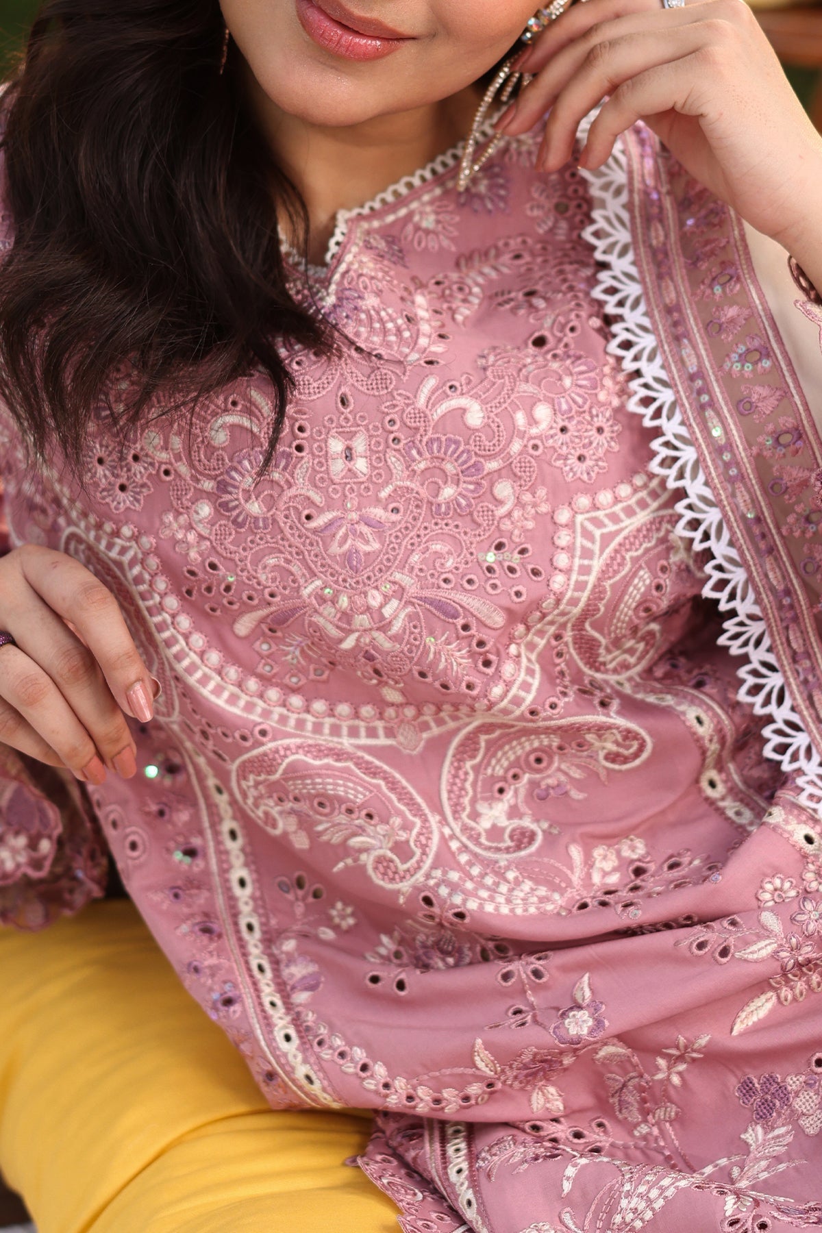 Imrozia Premium | Hayam Luxury Lawn 25 | SL 93 ISRA by Imrozia Premium - Designer Dress - Type: Ladies Clothes - Available at Libayah - 100% Original