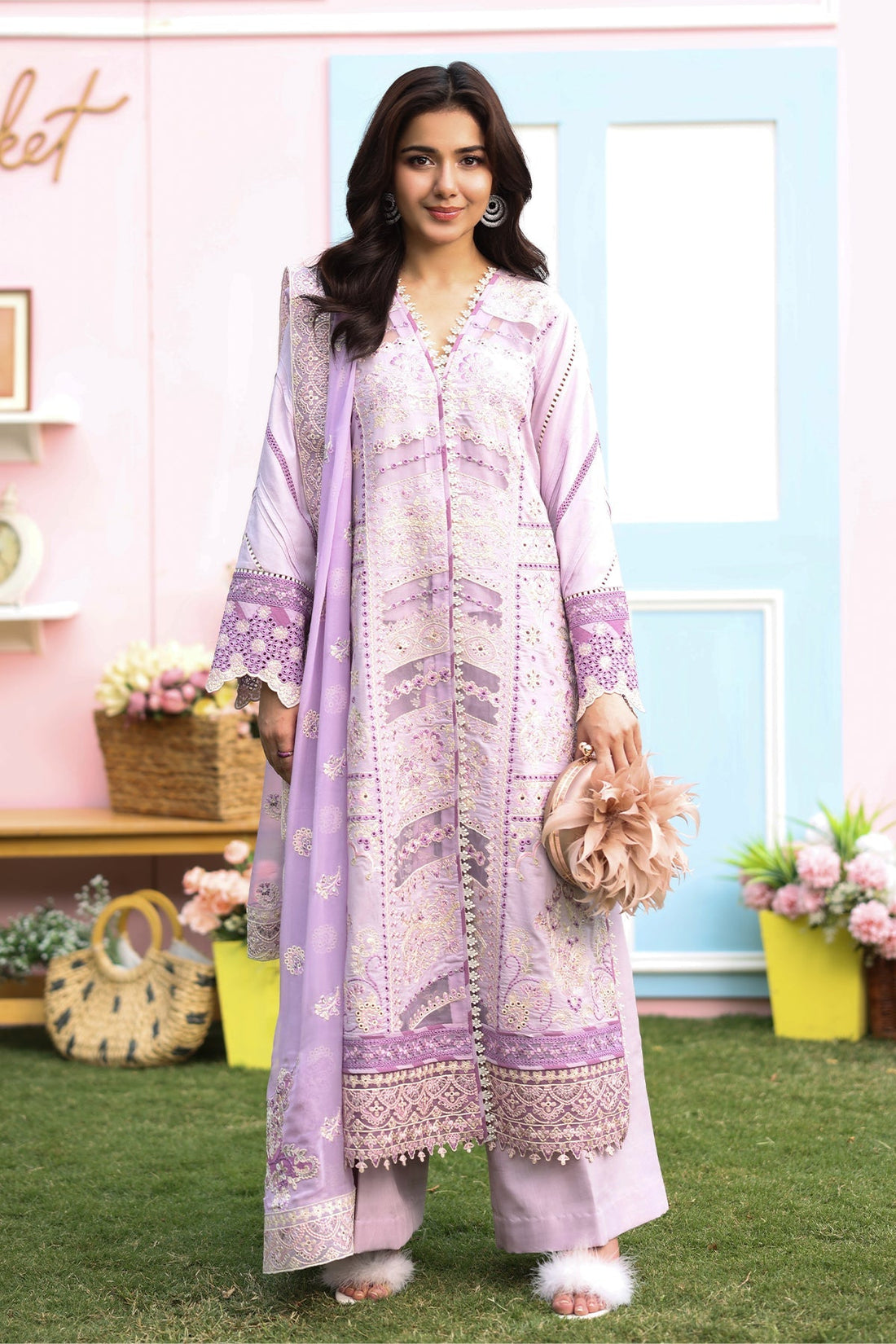 Imrozia Premium | Hayam Luxury Lawn 25 | SL 95 HALIMA by Imrozia Premium - Designer Dress - Type: Ladies Clothes - Available at Libayah - 100% Original