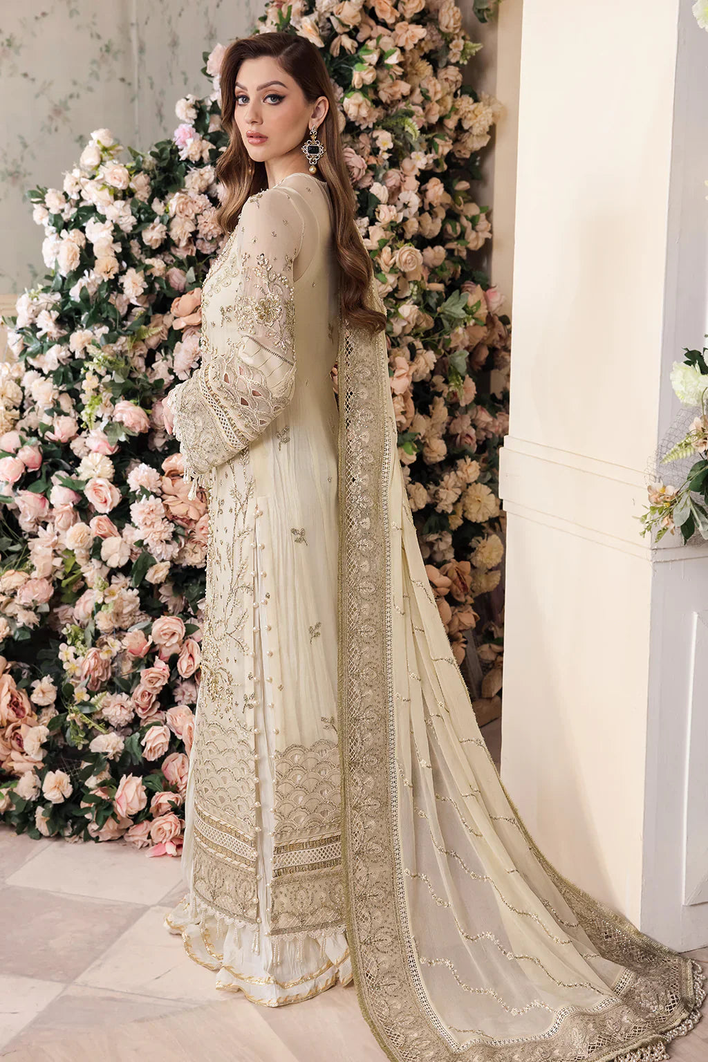 Saad Shaikh | Panache Luxury Chiffon 24 | Noor e Jaan by Saad Shaikh - Designer Dress - Type: Ladies Clothes - Available at Libayah - 100% Original