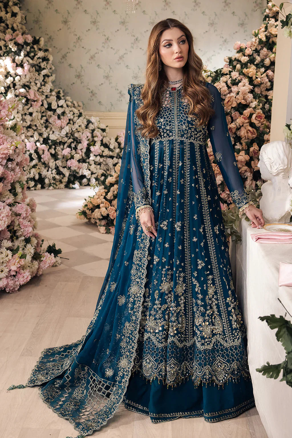 Saad Shaikh | Panache Luxury Chiffon 24 | Yumna by Saad Shaikh - Designer Dress - Type: Ladies Clothes - Available at Libayah - 100% Original