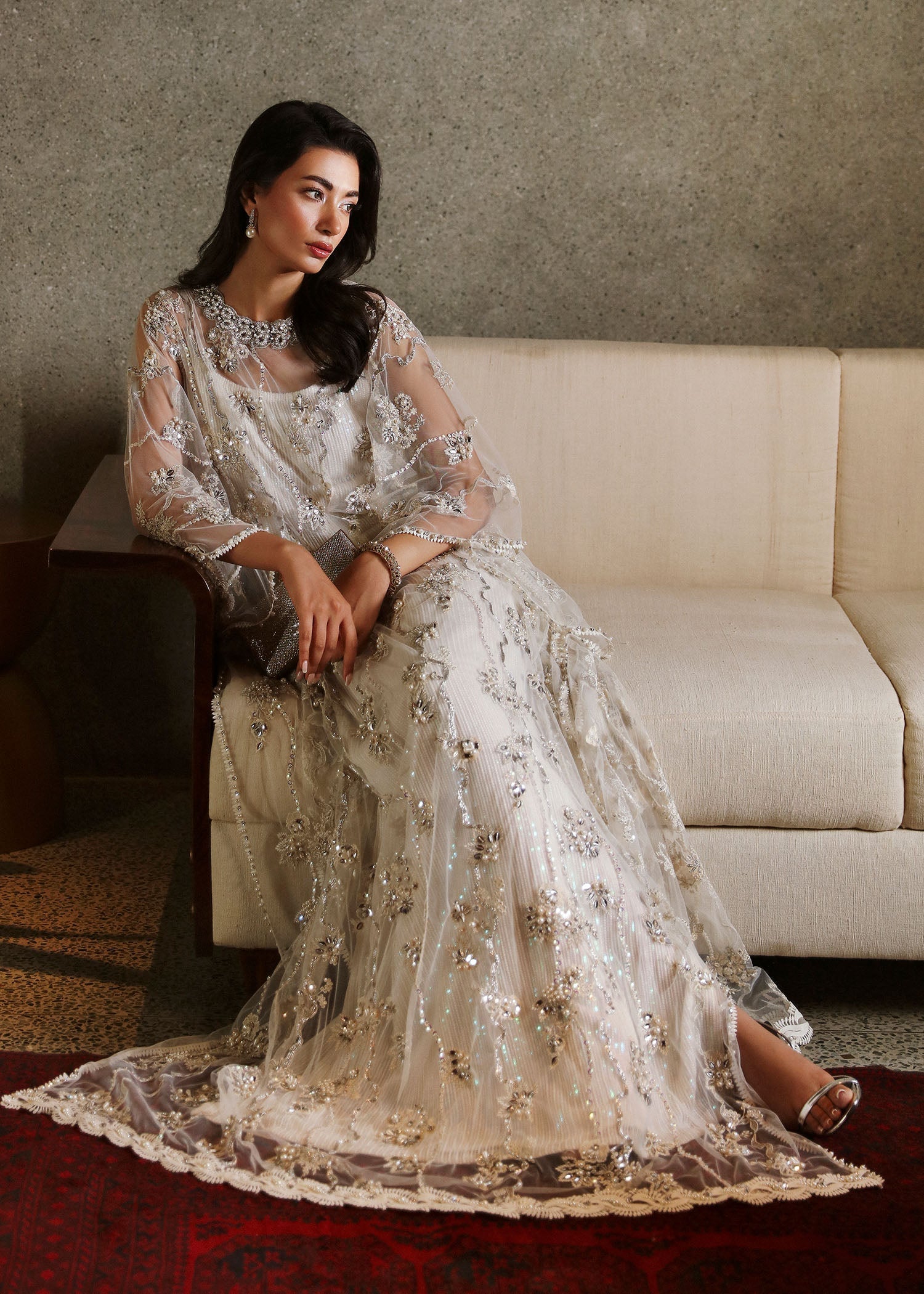Sadaf Fawad Khan | Late Checkout at the Fred | Ellie by Sadaf Fawad Khan - Designer Dress - Type: Ladies Clothes - Available at Libayah - 100% Original
