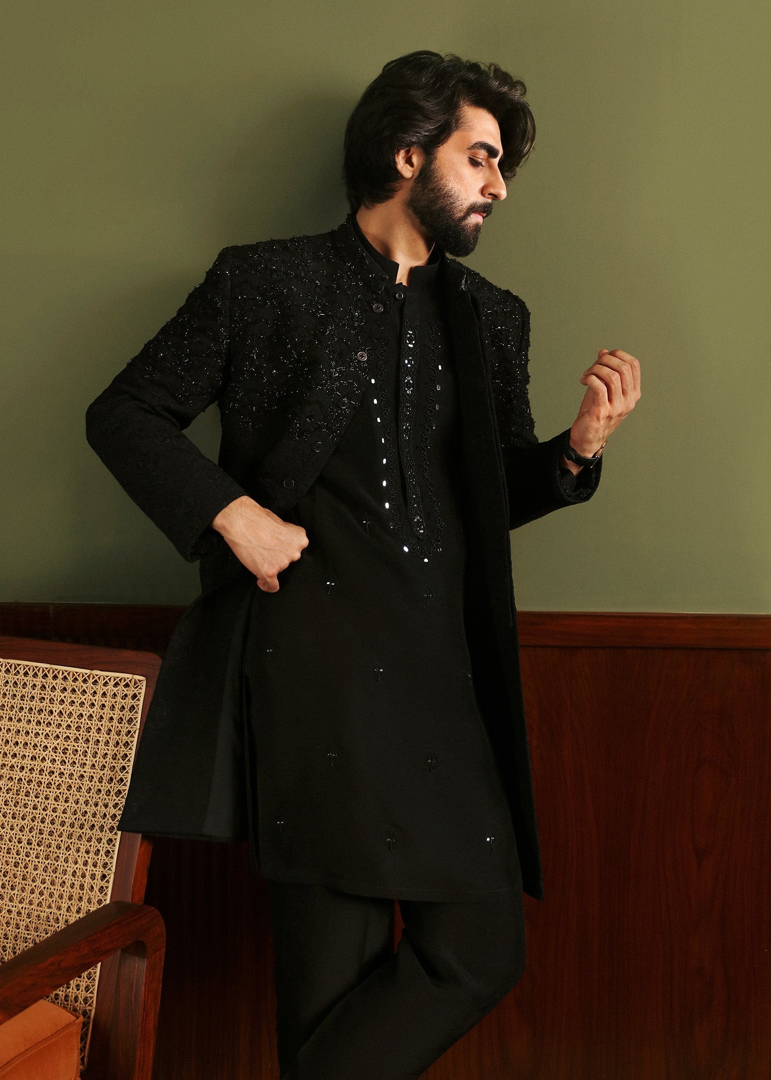 Pakistani Menswear | Sadaf Fawad Khan | Maheer by Sadaf Fawad Khan - Designer Dress - Type: MensWear - Available at Libayah - 100% Original