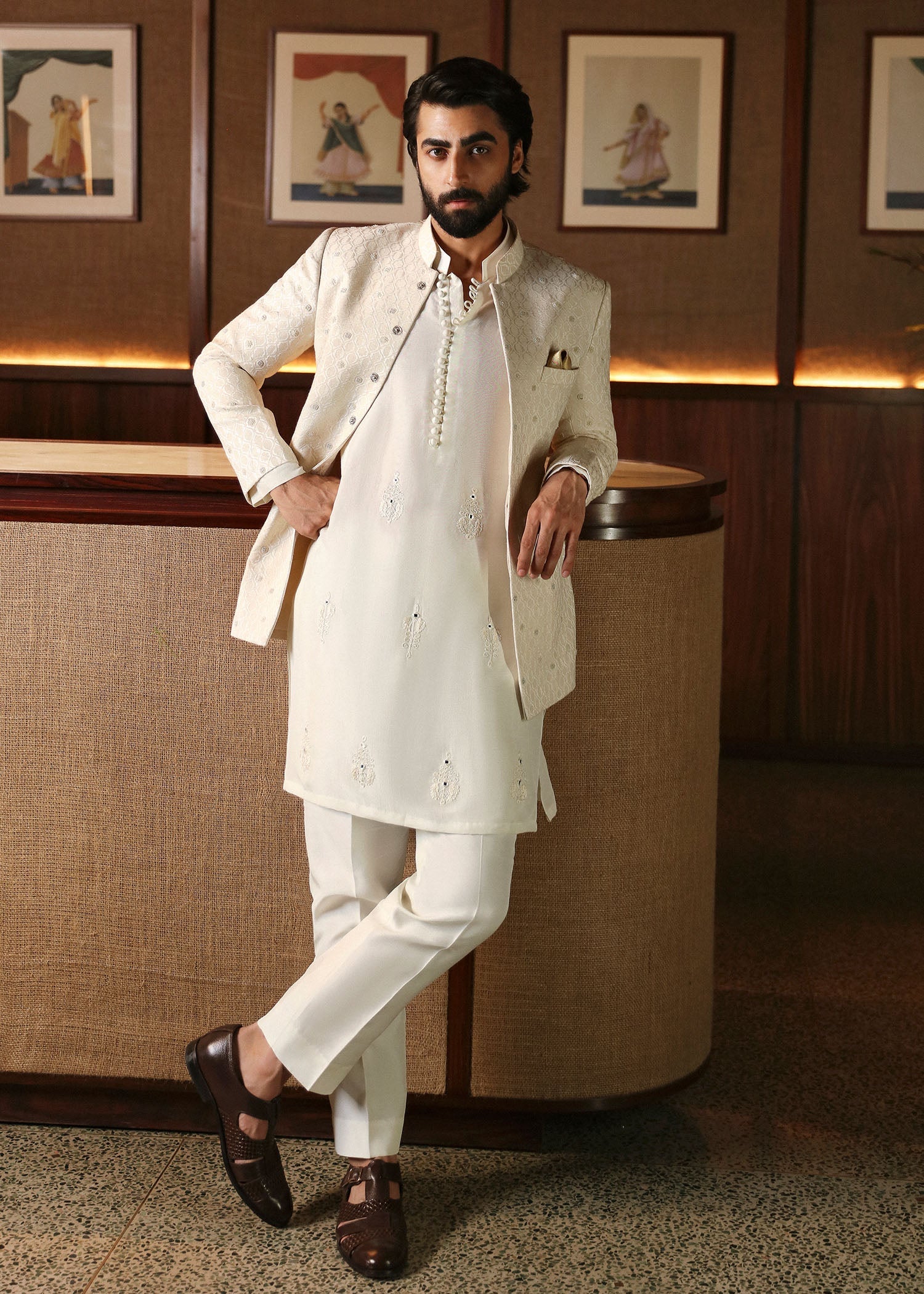 Pakistani Menswear | Sadaf Fawad Khan | Maaz by Sadaf Fawad Khan - Designer Dress - Type: Ladies Clothes - Available at Libayah - 100% Original