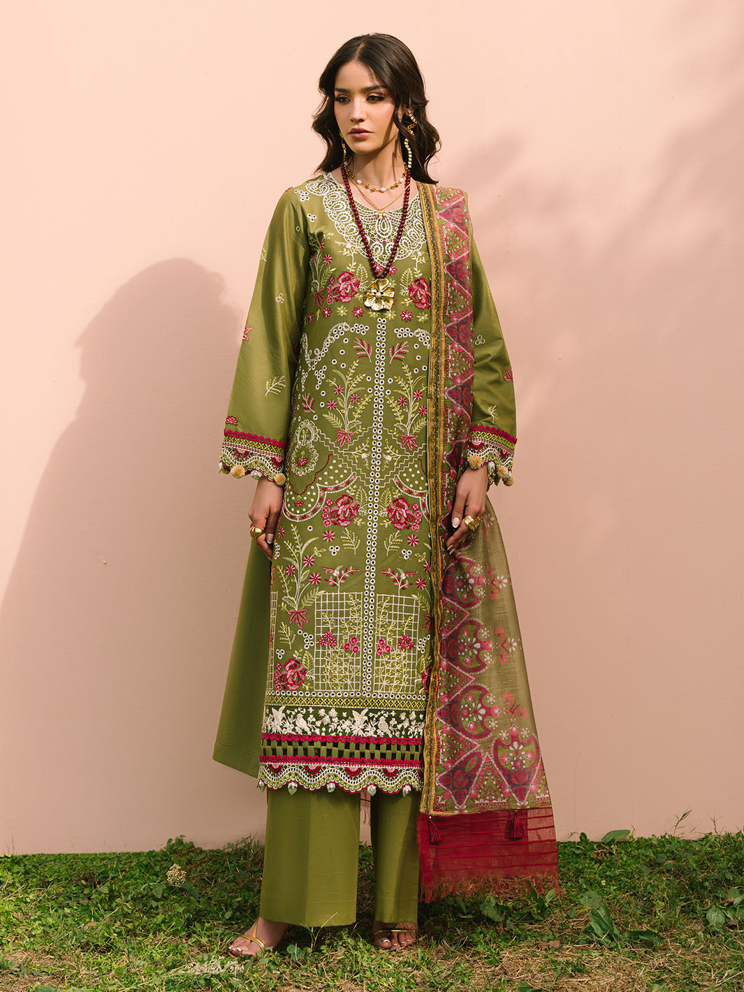 Mahnur | Dahlia Luxury Lawn 25 | Saage by Mahnur - Designer Dress - Type: Ladies Clothes - Available at Libayah - 100% Original