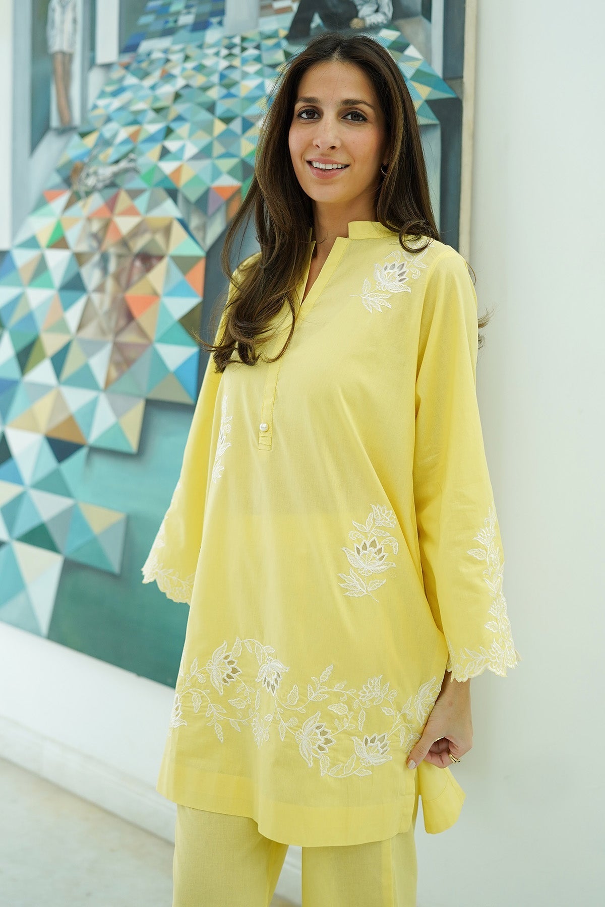 Sahar | Co Ord Sets |  Yellow Meringue by Sahar - Designer Dress - Type: Ladies Clothes - Available at Libayah - 100% Original