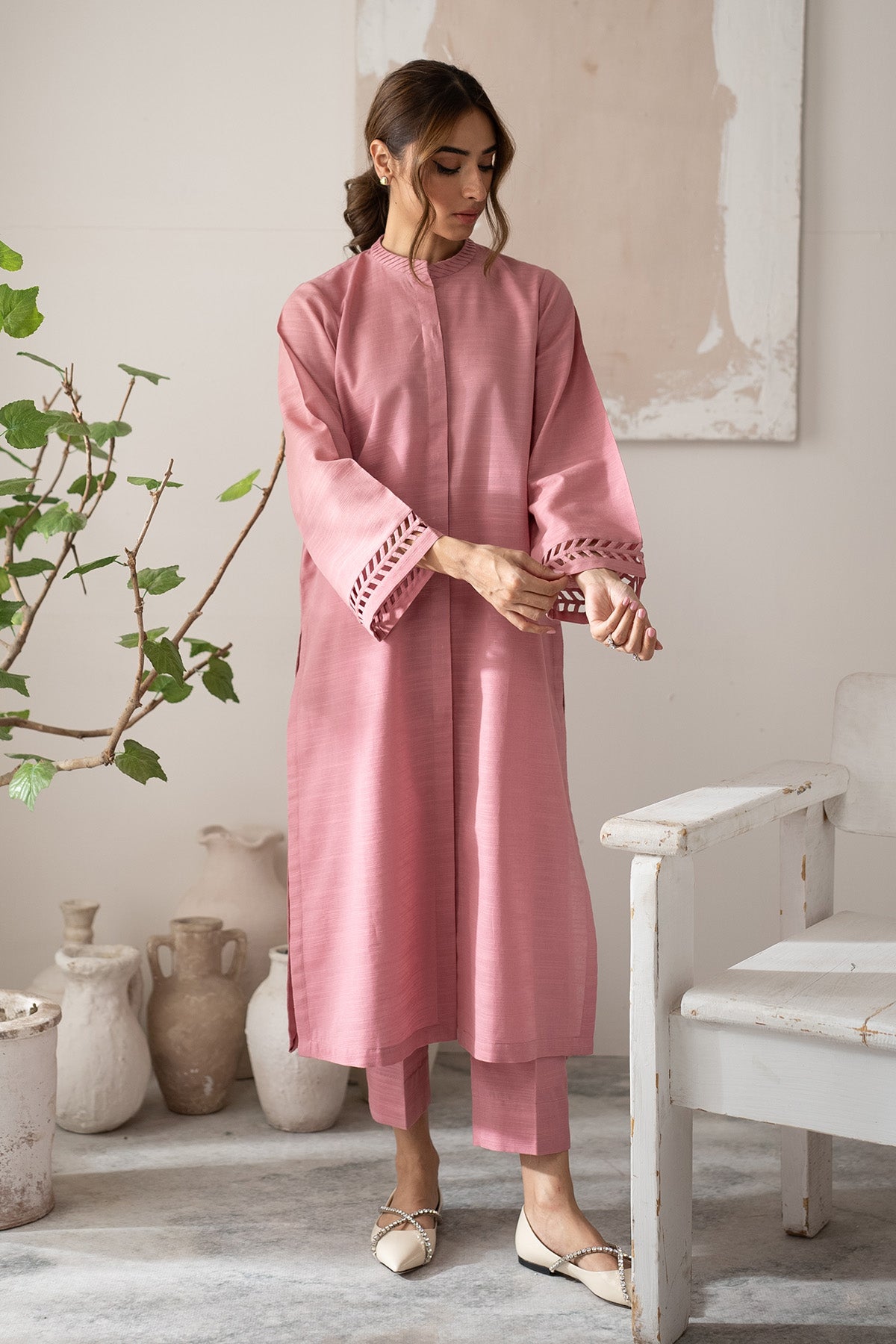 Sahar | Ready to Wear | Pink Petal by Sahar - Designer Dress - Type: Ladies Clothes - Available at Libayah - 100% Original