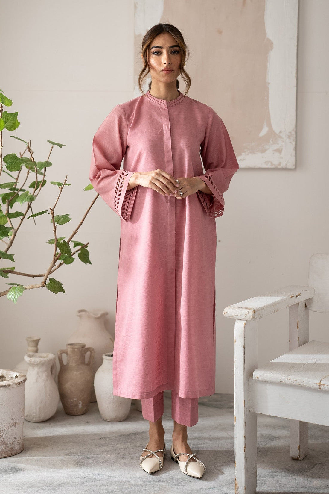 Sahar | Ready to Wear | Pink Petal by Sahar - Designer Dress - Type: Ladies Clothes - Available at Libayah - 100% Original