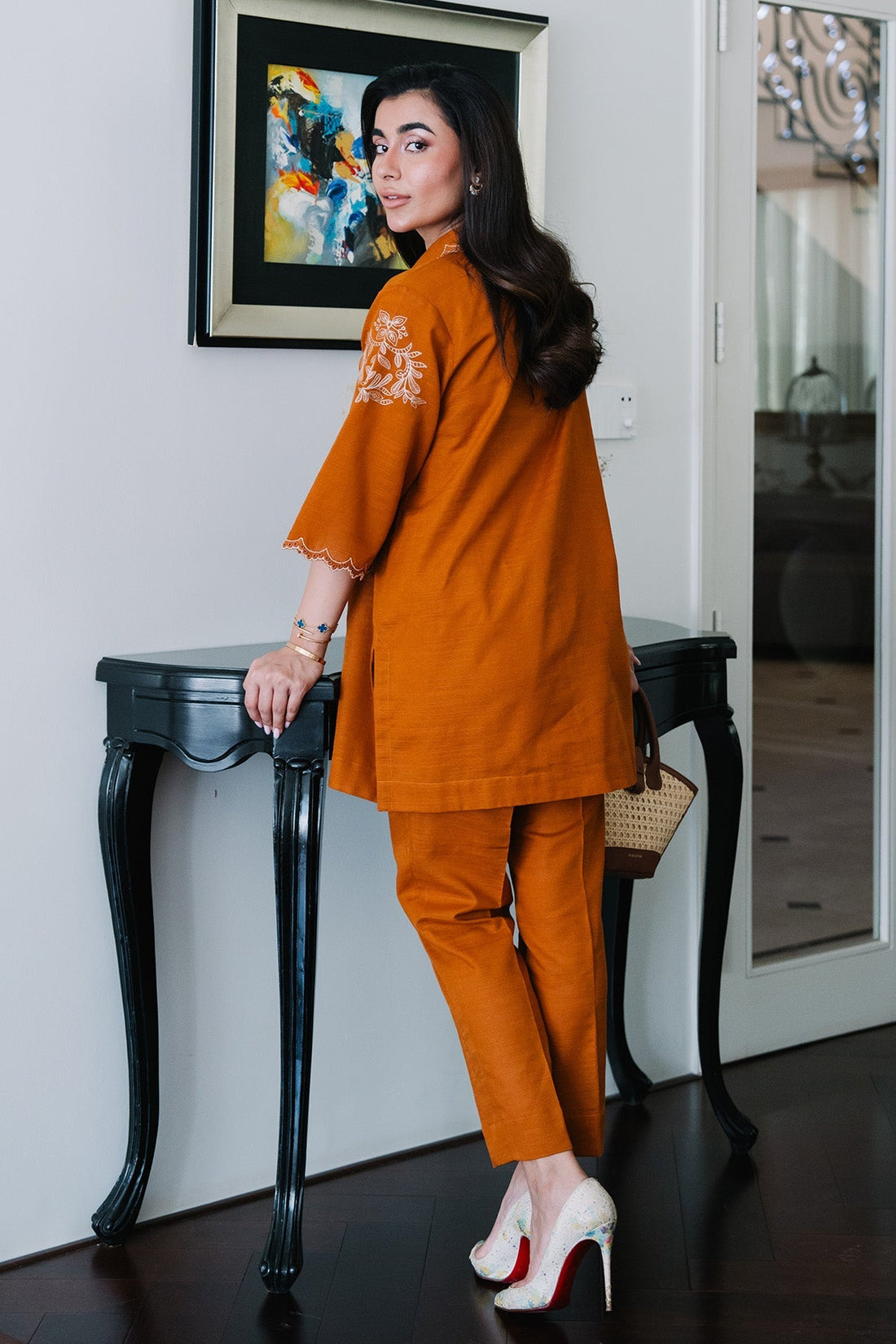 Sahar | Ready to Wear | Saffron Sunset by Sahar - Designer Dress - Type: Ladies Clothes - Available at Libayah - 100% Original