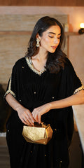 Erum Khan | Velvet Wisper | Black Swan by Erum Khan - Designer Dress - Type: Ladies Clothes - Available at Libayah - 100% Original