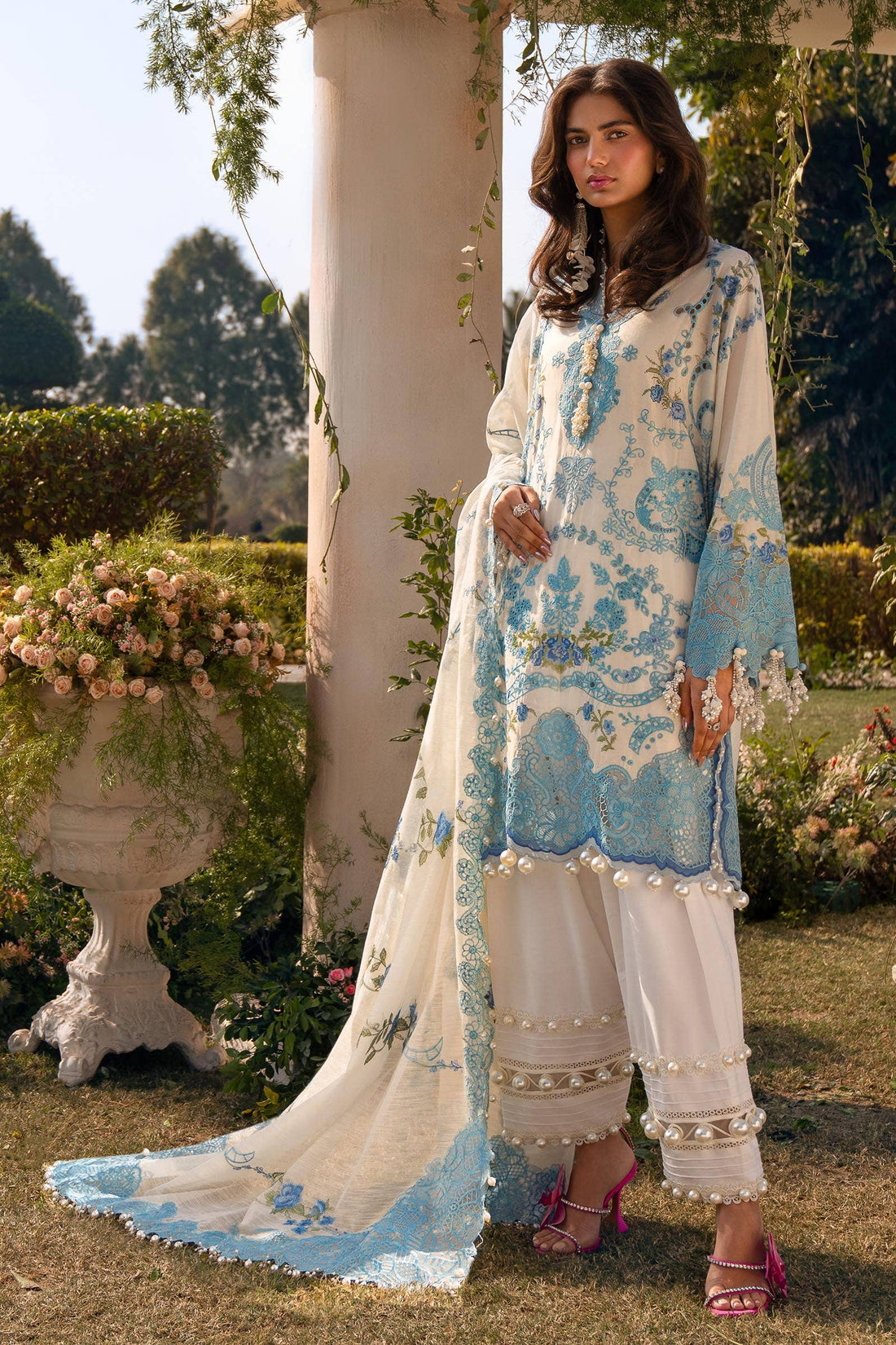 Sana Safinaz | Luxury Collection 24 | L241-004A-3CV by Sana Safinaz - Designer Dress - Type: Ladies Clothes - Available at Libayah - 100% Original