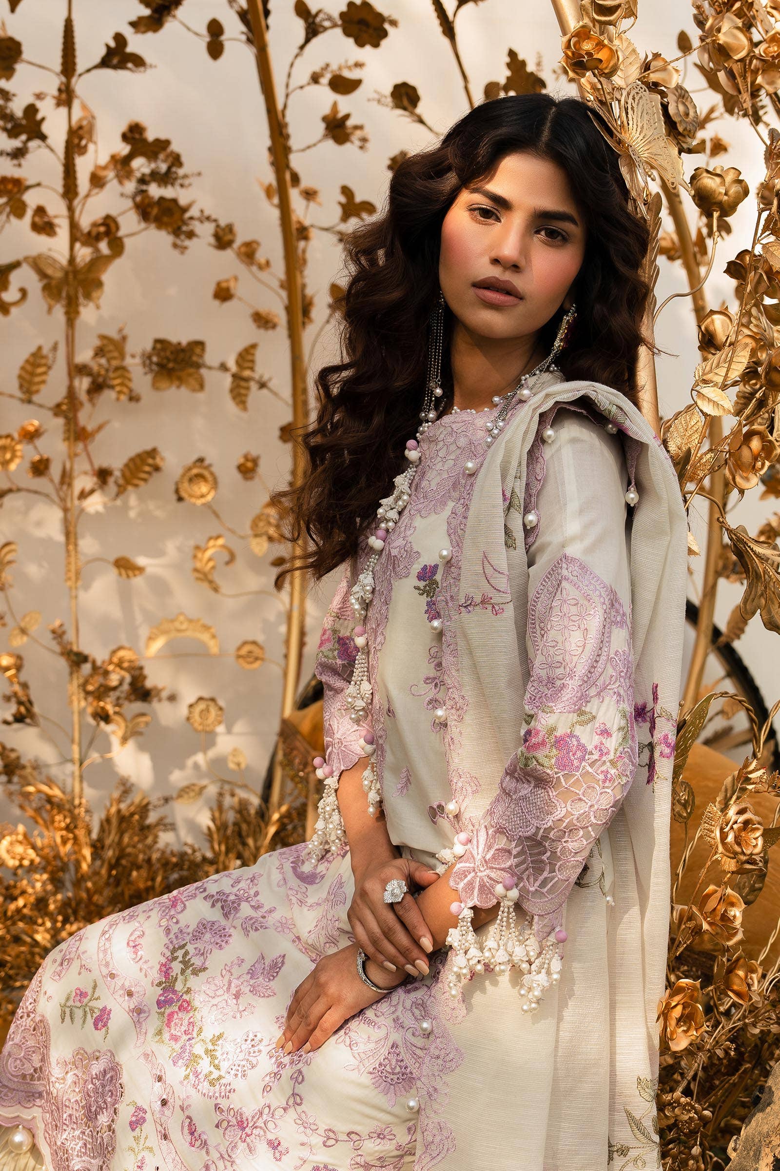 Sana Safinaz | Luxury Collection 24 | L241-004B-3CV by Sana Safinaz - Designer Dress - Type: Ladies Clothes - Available at Libayah - 100% Original