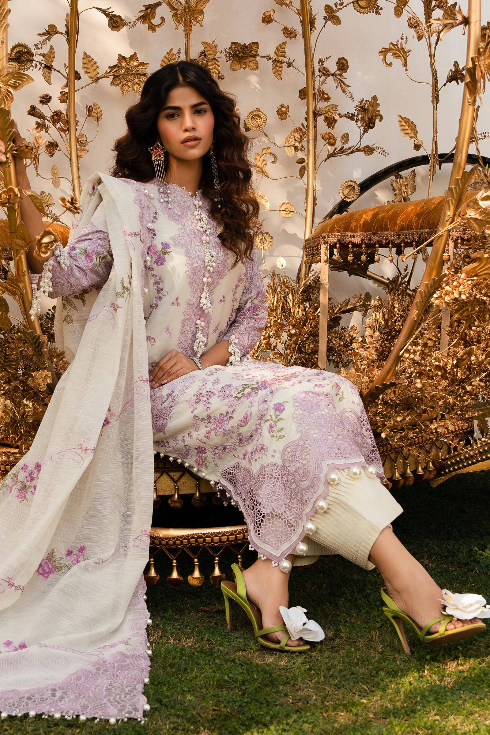 Sana Safinaz | Luxury Collection 24 | L241-004B-3CV by Sana Safinaz - Designer Dress - Type: Ladies Clothes - Available at Libayah - 100% Original